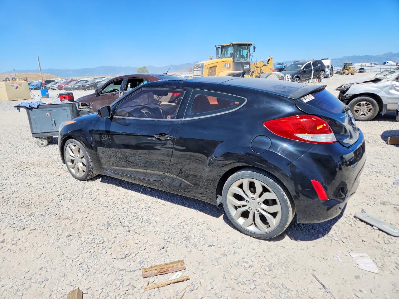 2012 Hyundai Veloster Base Black vin: KMHTC6AD8CU061727
