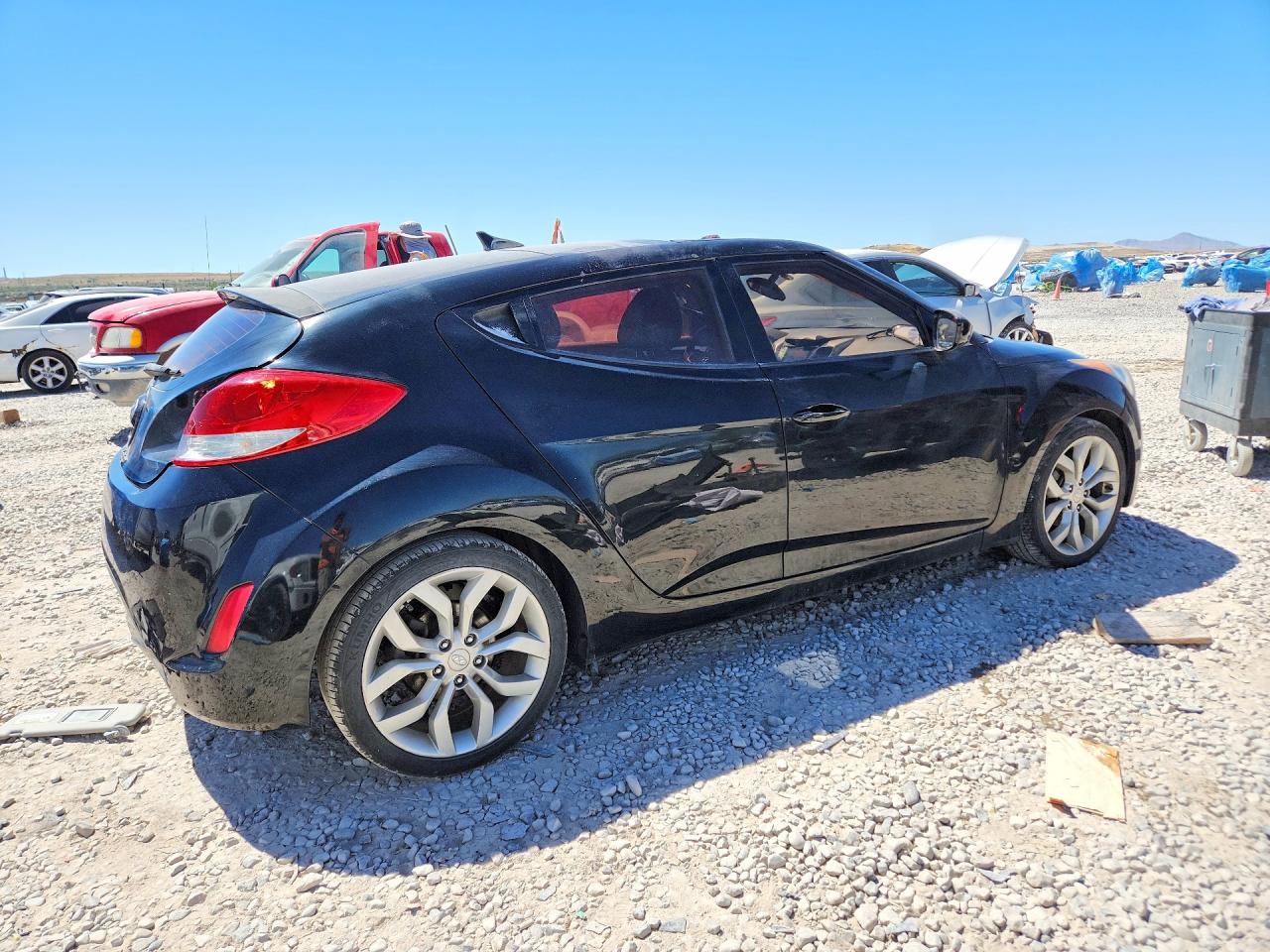 2012 Hyundai Veloster Base Black vin: KMHTC6AD8CU061727