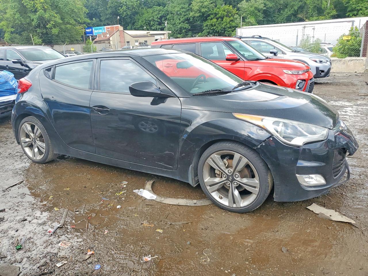 2012 Hyundai Veloster Base Black vin: KMHTC6AD8CU072422