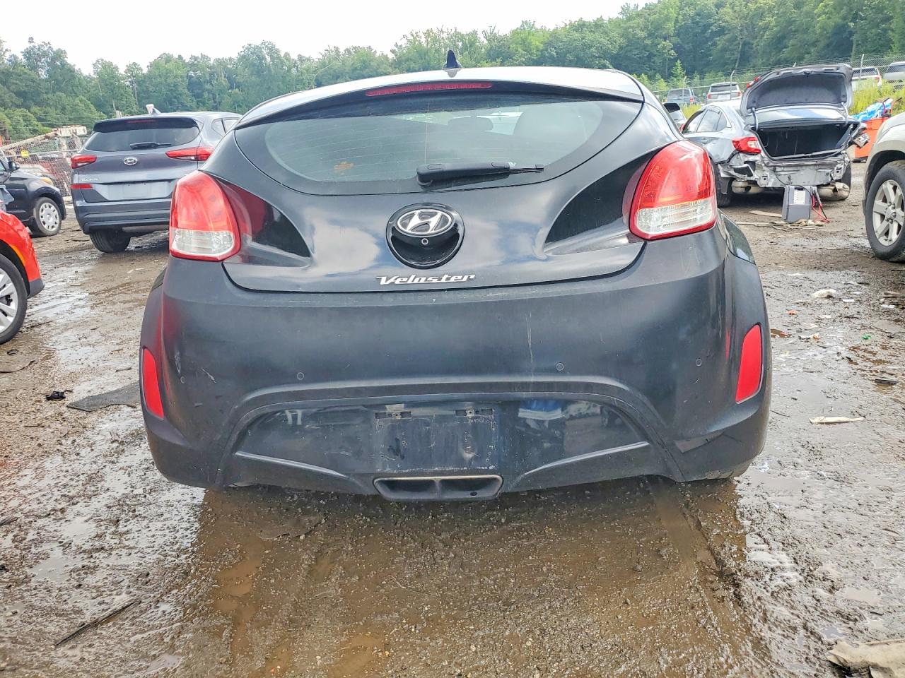 2012 Hyundai Veloster Base Black vin: KMHTC6AD8CU072422