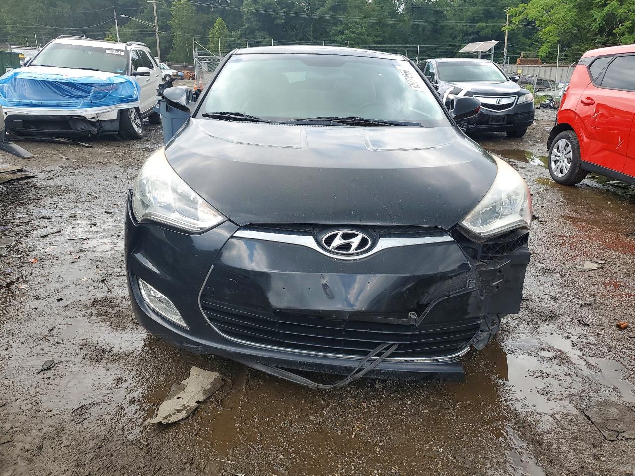 2012 Hyundai Veloster Base Black vin: KMHTC6AD8CU072422