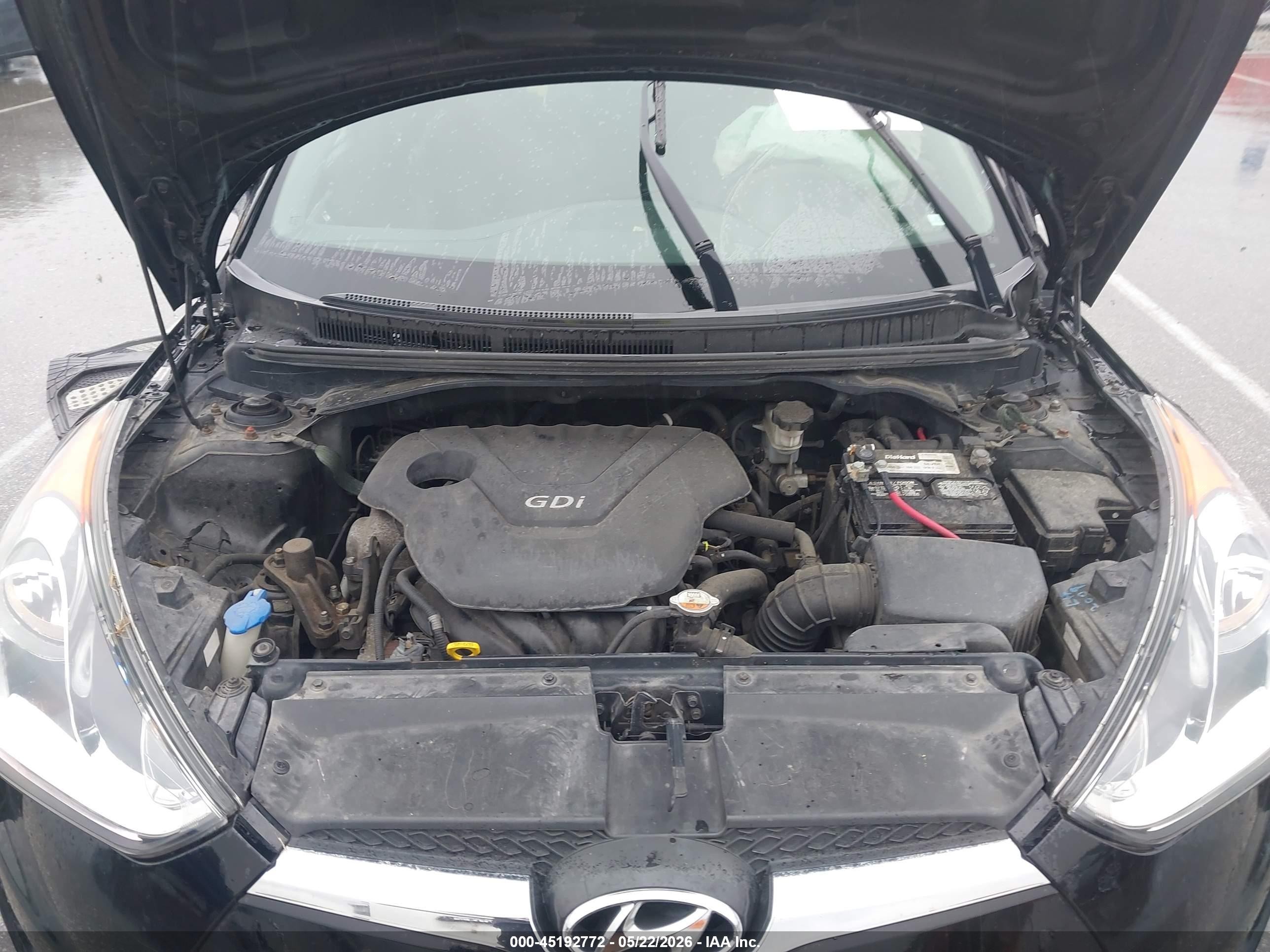 2013 Hyundai Veloster Base W/black Black vin: KMHTC6AD8DU134774