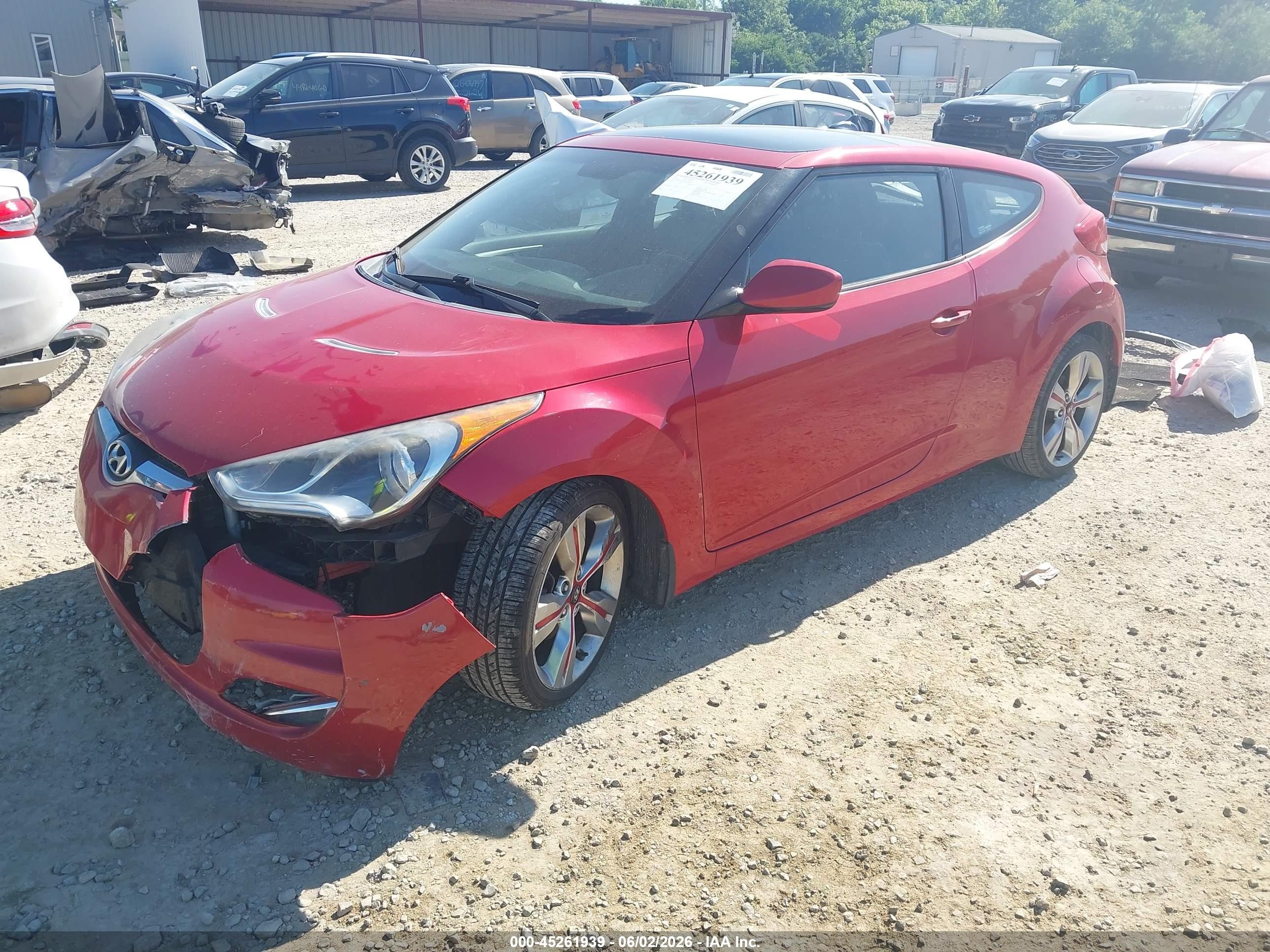 2013 Hyundai Veloster Base W/black Black vin: KMHTC6AD8DU147475