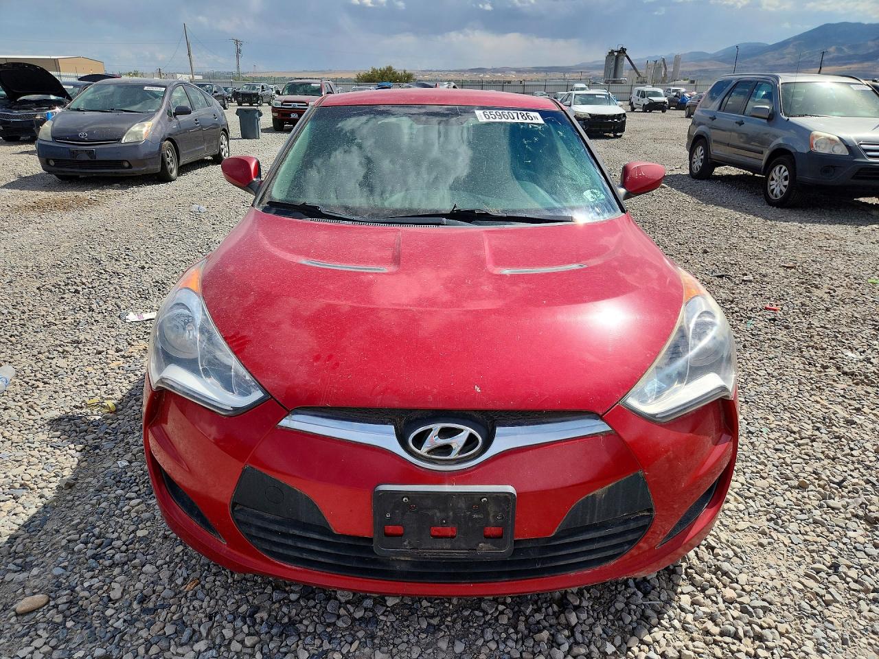 2014 Hyundai Veloster Base Red vin: KMHTC6AD8EU192224