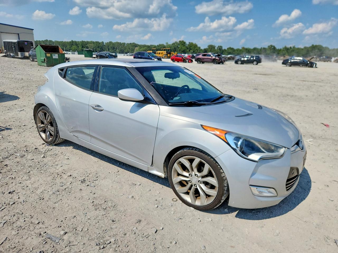 2014 Hyundai Veloster Base Silver vin: KMHTC6AD8EU194930