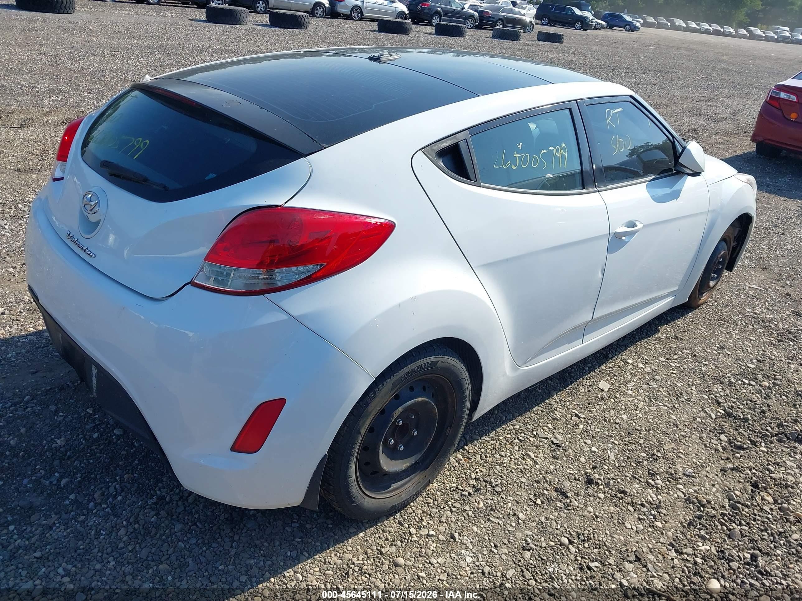 2014 Hyundai Veloster Base W/gray Белый vin: KMHTC6AD8EU195298