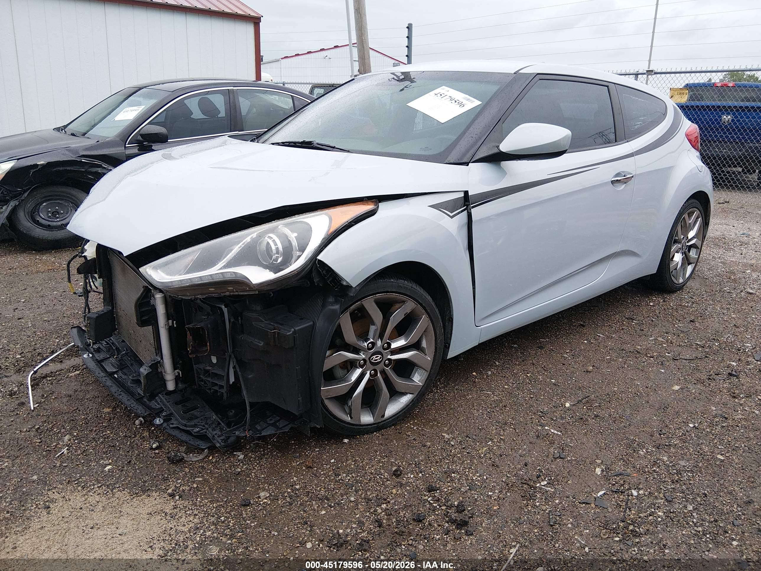 2015 Hyundai Veloster Flex Light Blue vin: KMHTC6AD8FU218290
