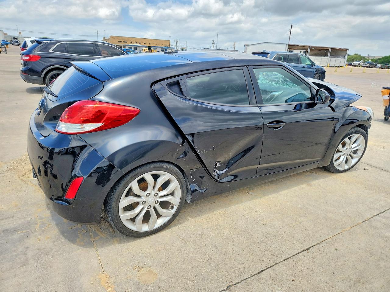 2015 Hyundai Veloster Base Черный vin: KMHTC6AD8FU234022