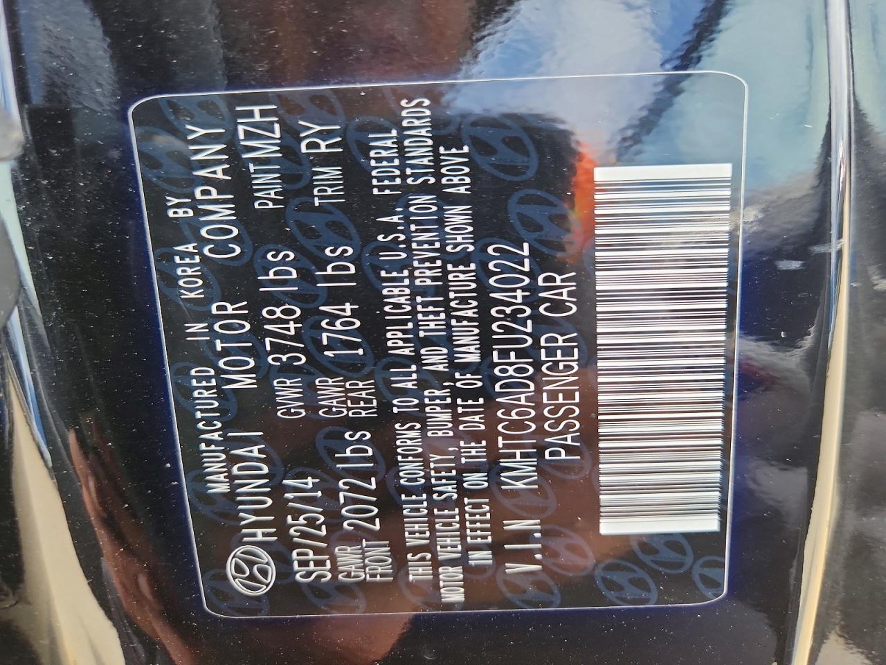 2015 Hyundai Veloster Base Черный vin: KMHTC6AD8FU234022