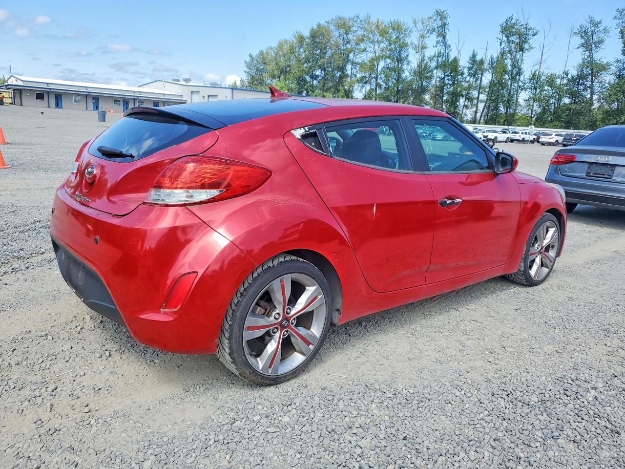 2012 Hyundai Veloster Base Red vin: KMHTC6AD9CU031698