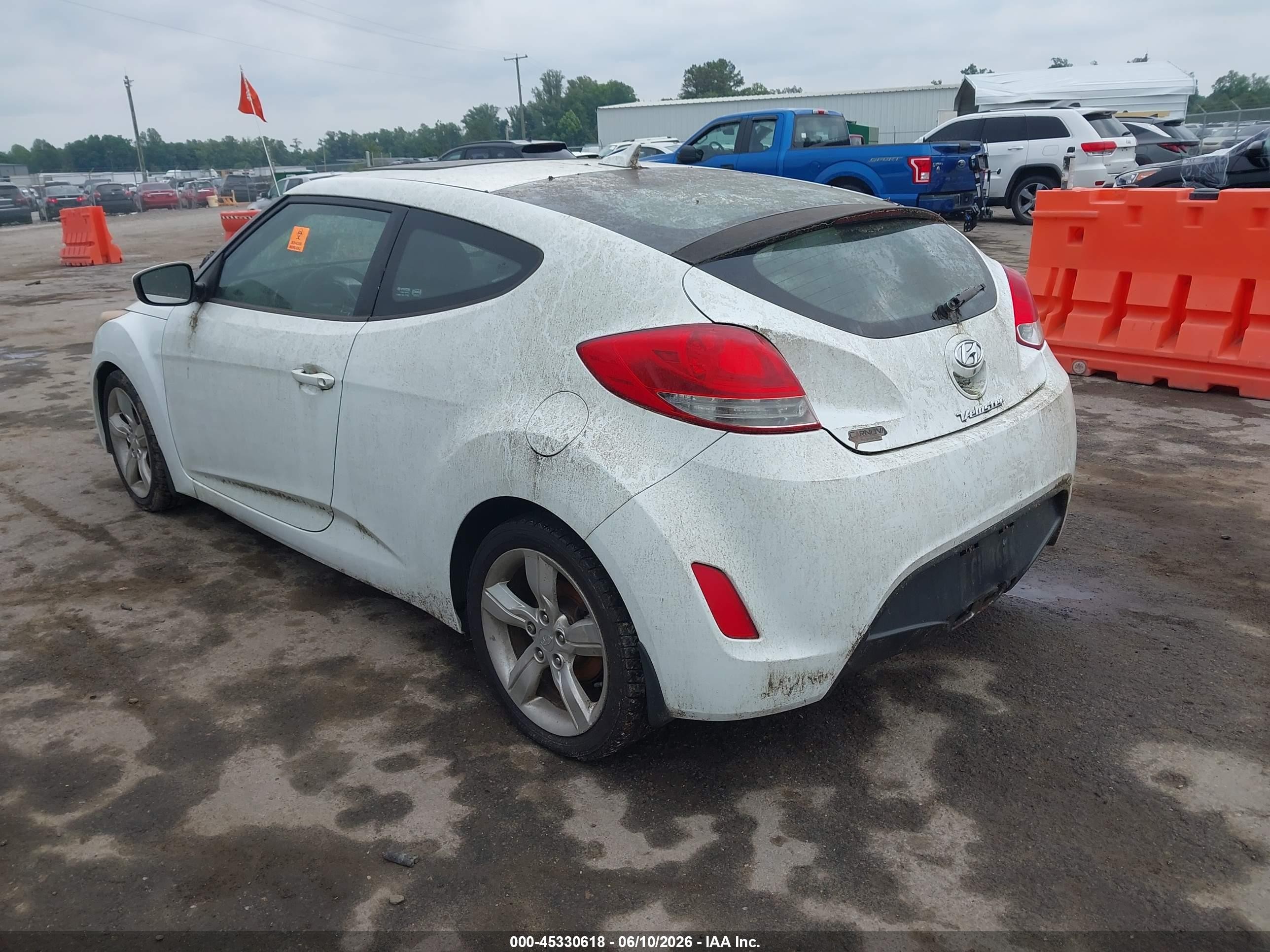 2012 Hyundai Veloster Base W/gray Белый vin: KMHTC6AD9CU039767