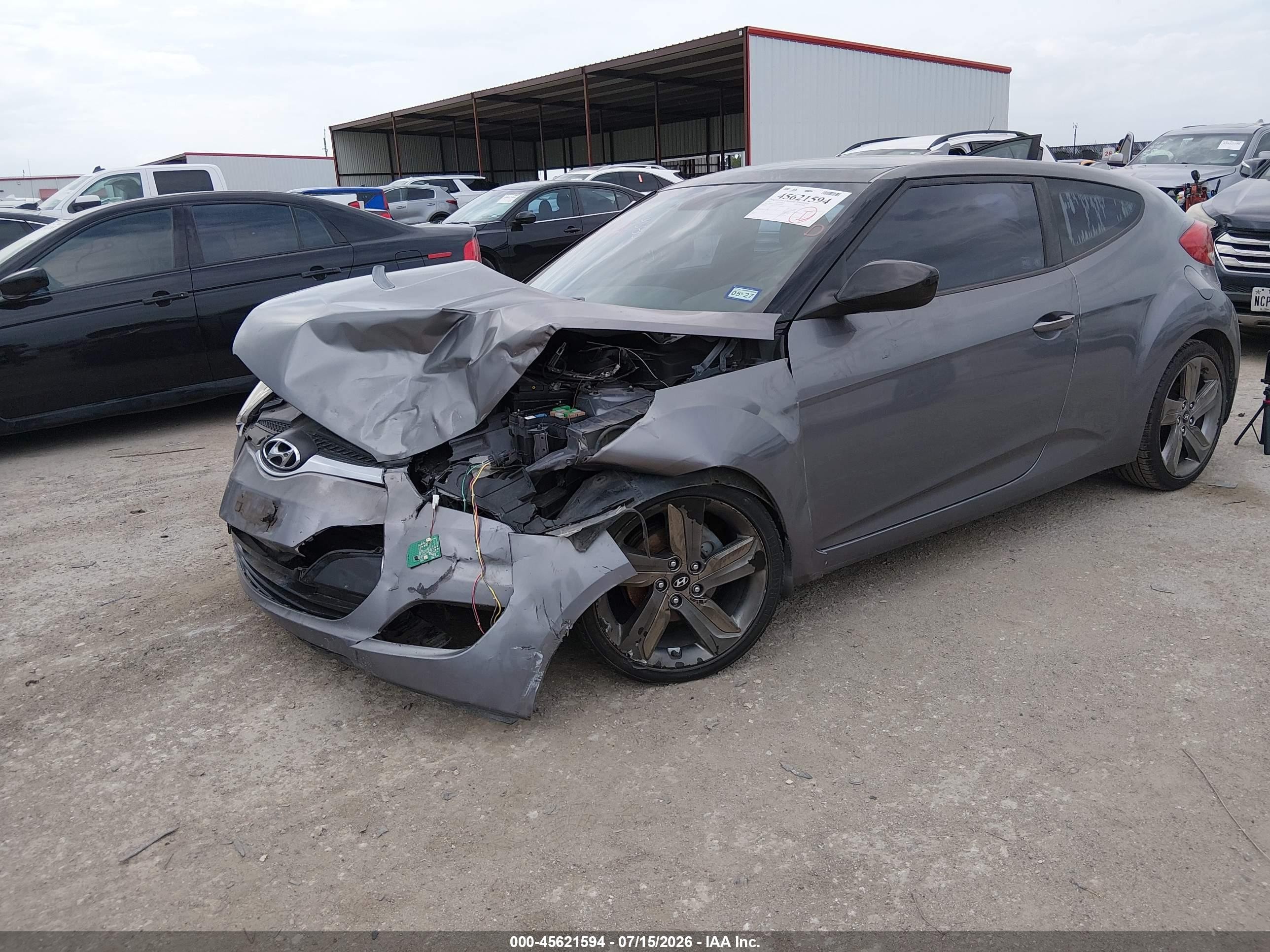 2012 Hyundai Veloster Base W/black Gray vin: KMHTC6AD9CU047626