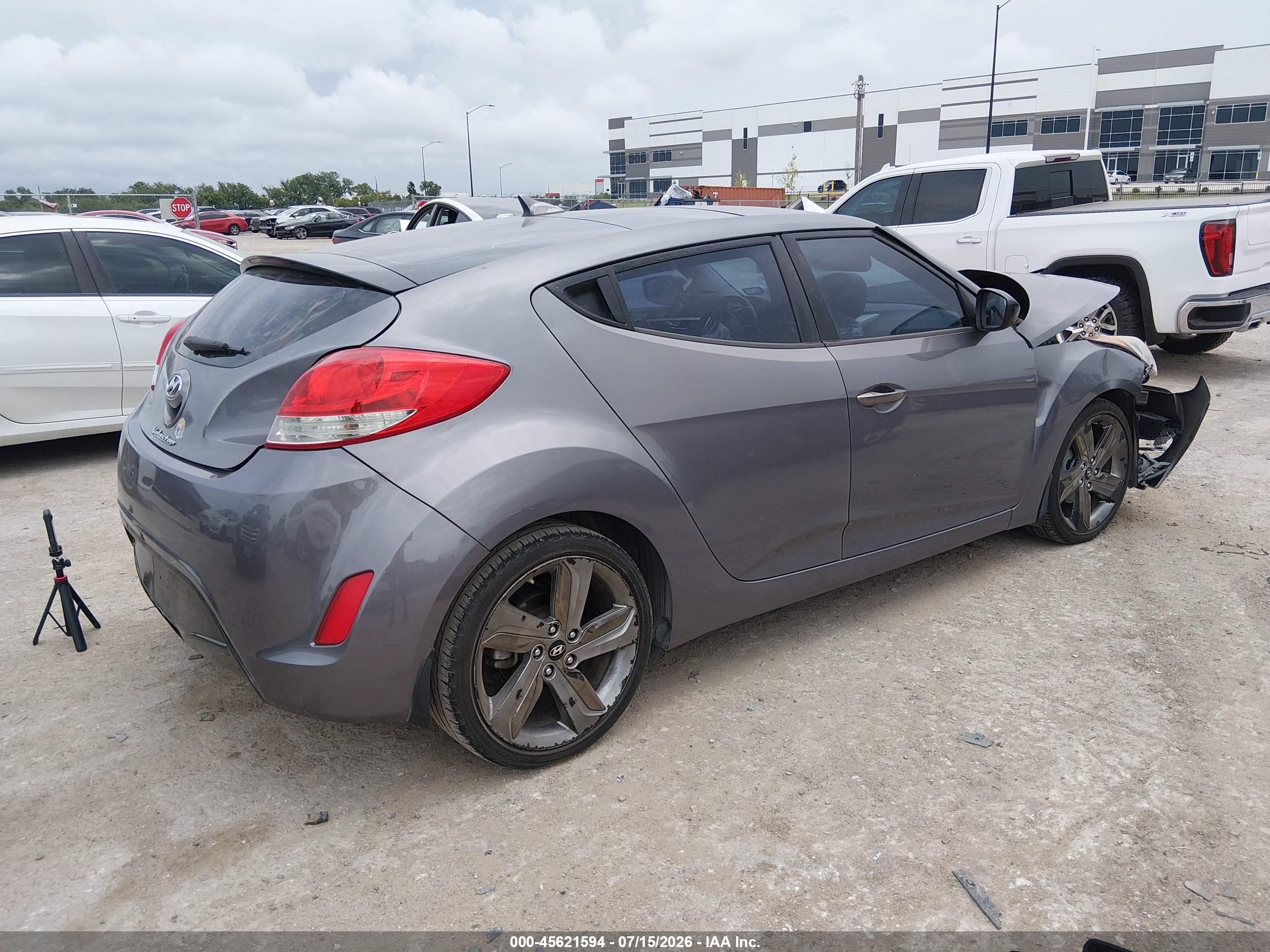 2012 Hyundai Veloster Base W/black Gray vin: KMHTC6AD9CU047626
