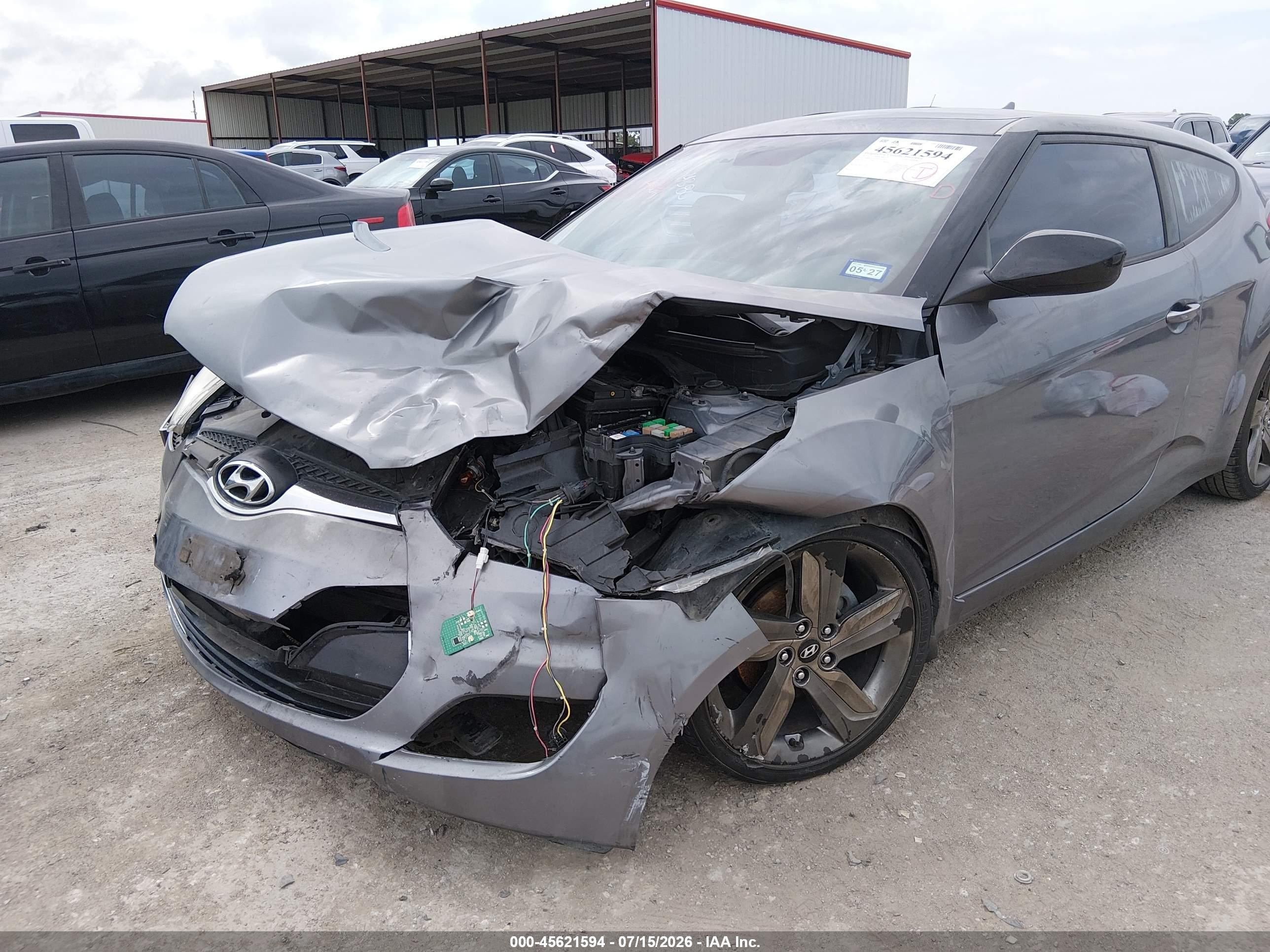 2012 Hyundai Veloster Base W/black Gray vin: KMHTC6AD9CU047626