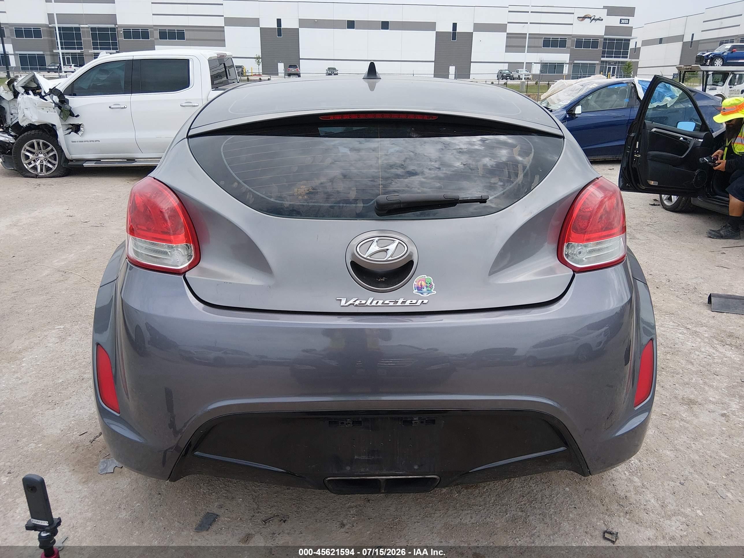 2012 Hyundai Veloster Base W/black Gray vin: KMHTC6AD9CU047626