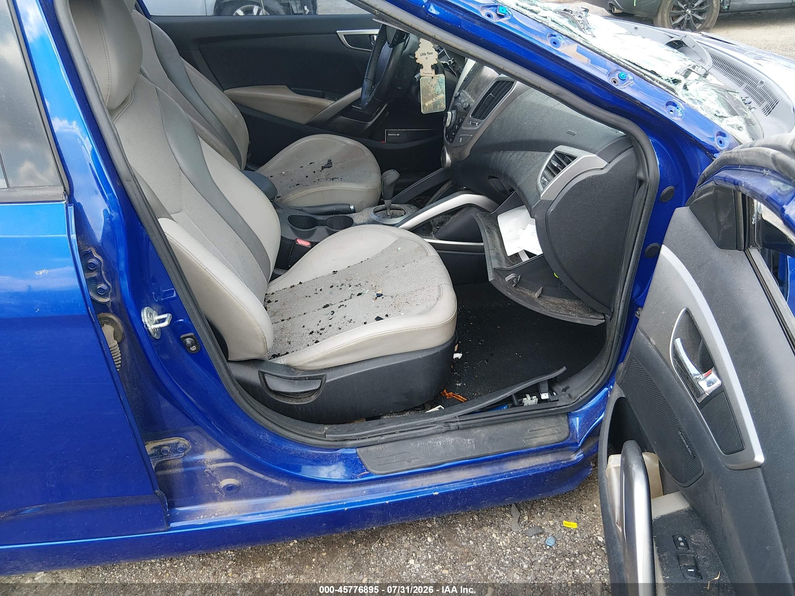2012 Hyundai Veloster Base W/gray Blue vin: KMHTC6AD9CU059839