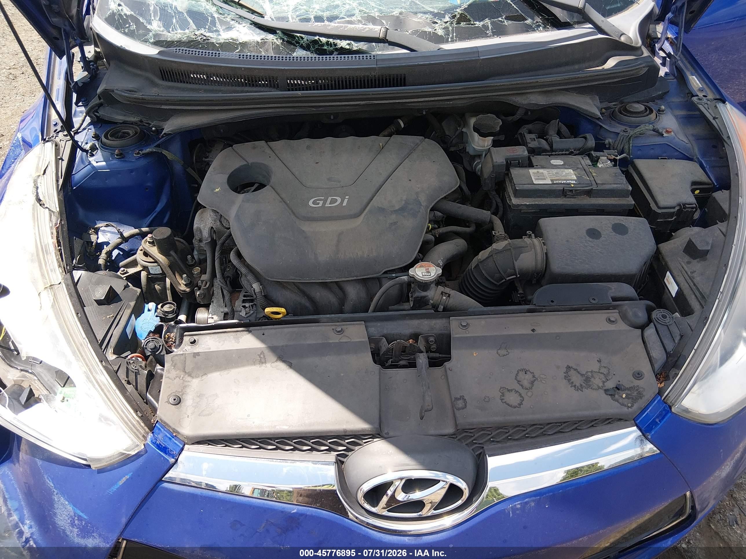 2012 Hyundai Veloster Base W/gray Blue vin: KMHTC6AD9CU059839