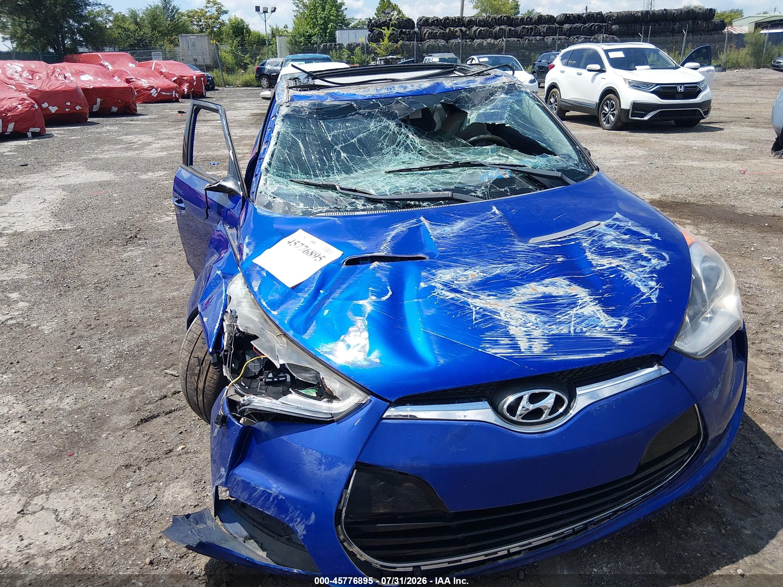 2012 Hyundai Veloster Base W/gray Blue vin: KMHTC6AD9CU059839