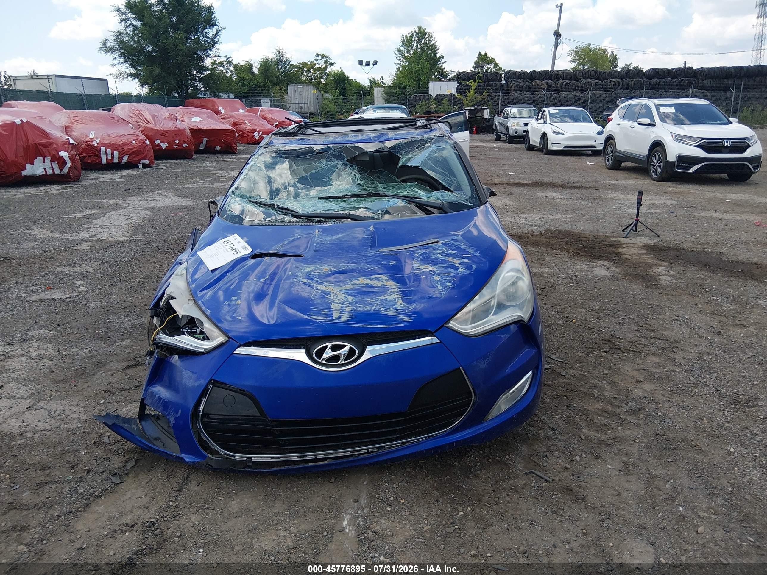 2012 Hyundai Veloster Base W/gray Blue vin: KMHTC6AD9CU059839