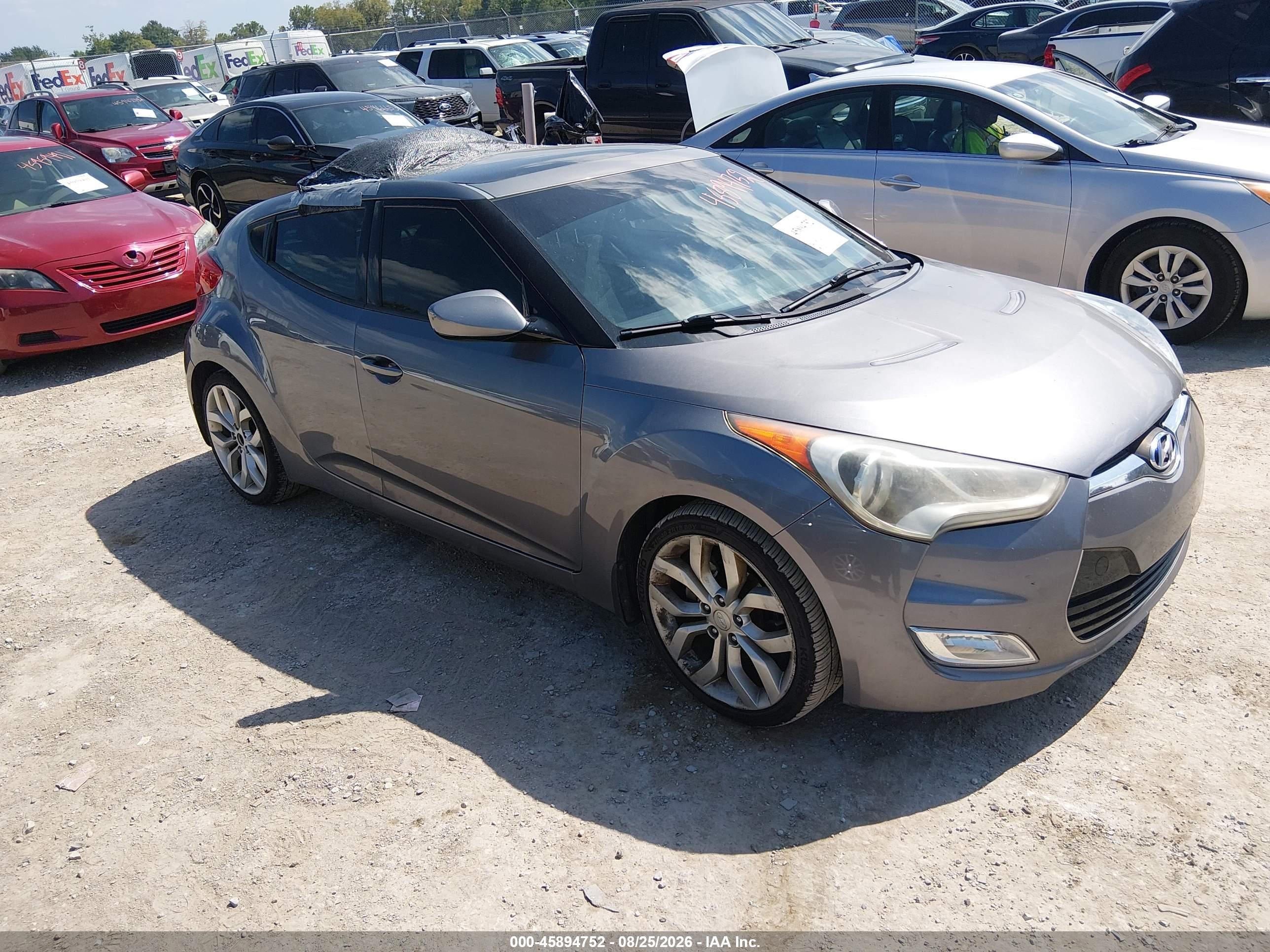 2012 Hyundai Veloster Base W/black Gray vin: KMHTC6AD9CU061526