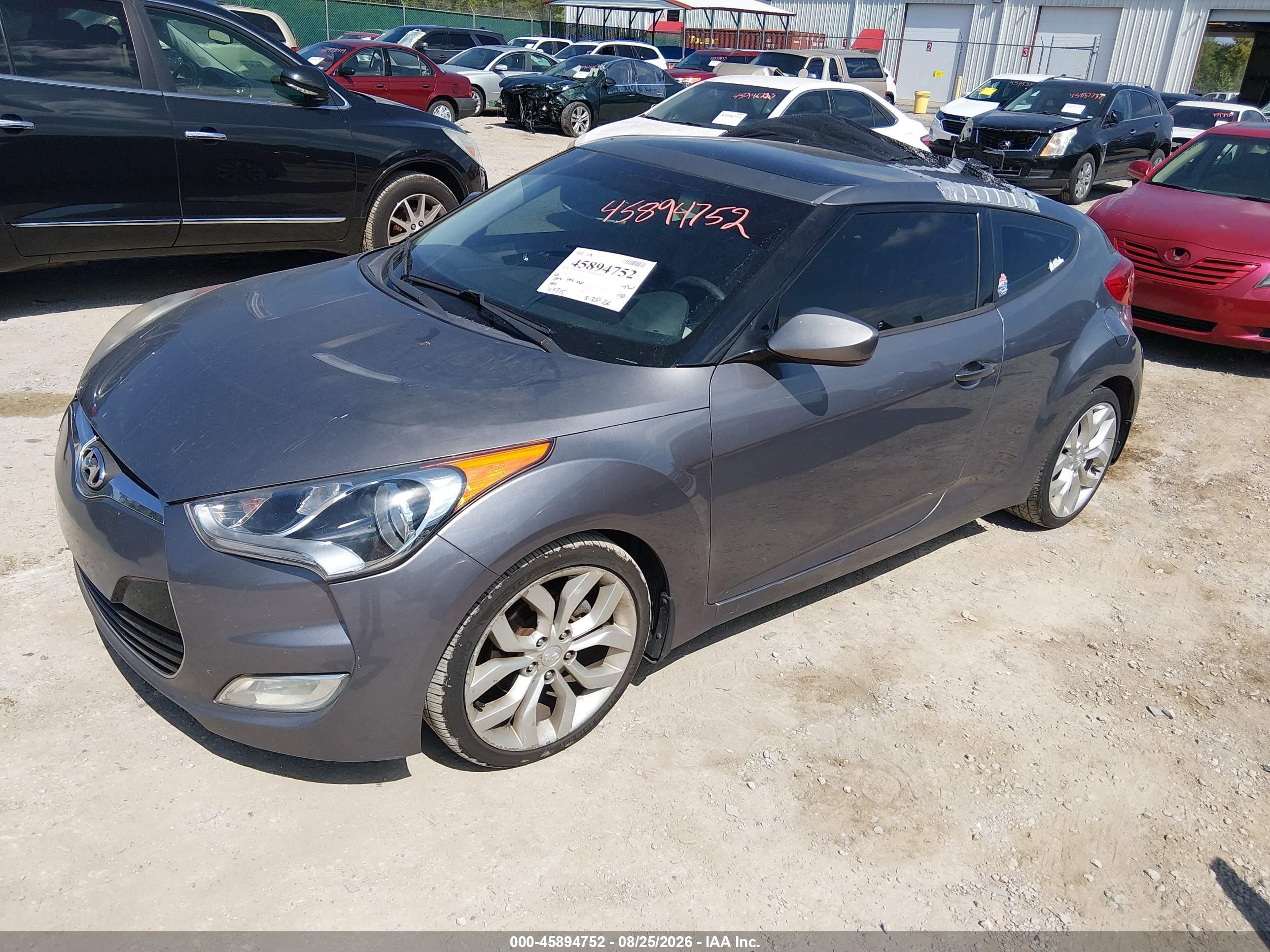 2012 Hyundai Veloster Base W/black Серый vin: KMHTC6AD9CU061526