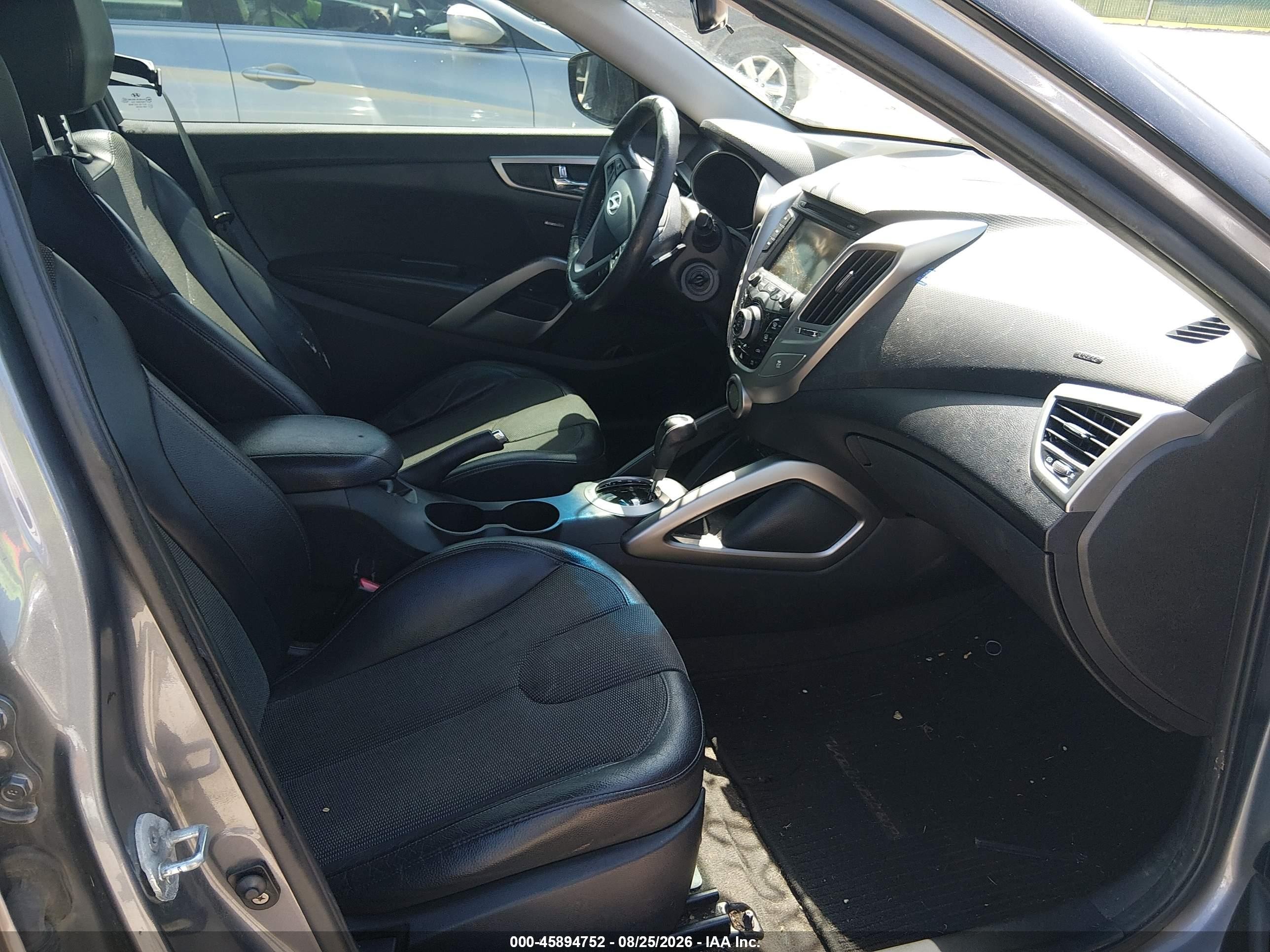 2012 Hyundai Veloster Base W/black Серый vin: KMHTC6AD9CU061526