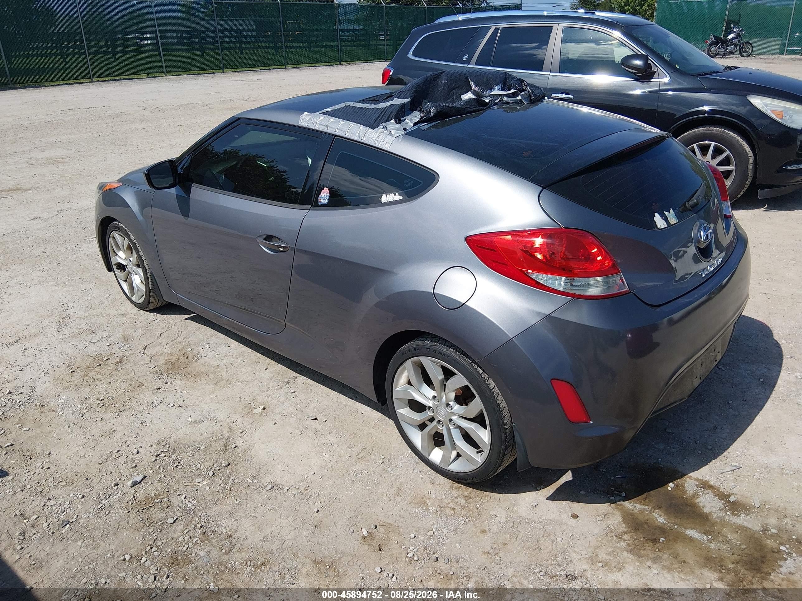 2012 Hyundai Veloster Base W/black Серый vin: KMHTC6AD9CU061526