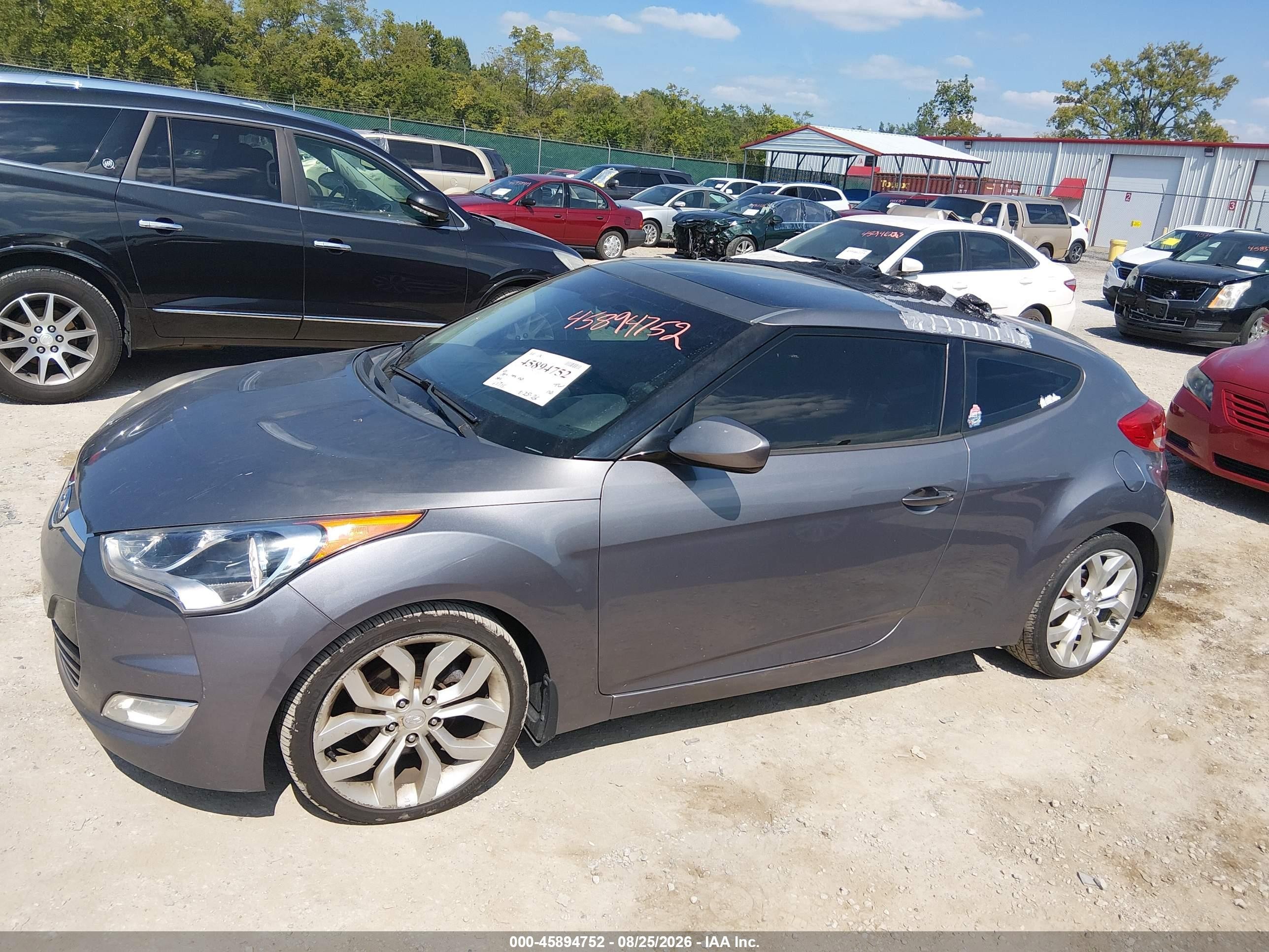 2012 Hyundai Veloster Base W/black Серый vin: KMHTC6AD9CU061526