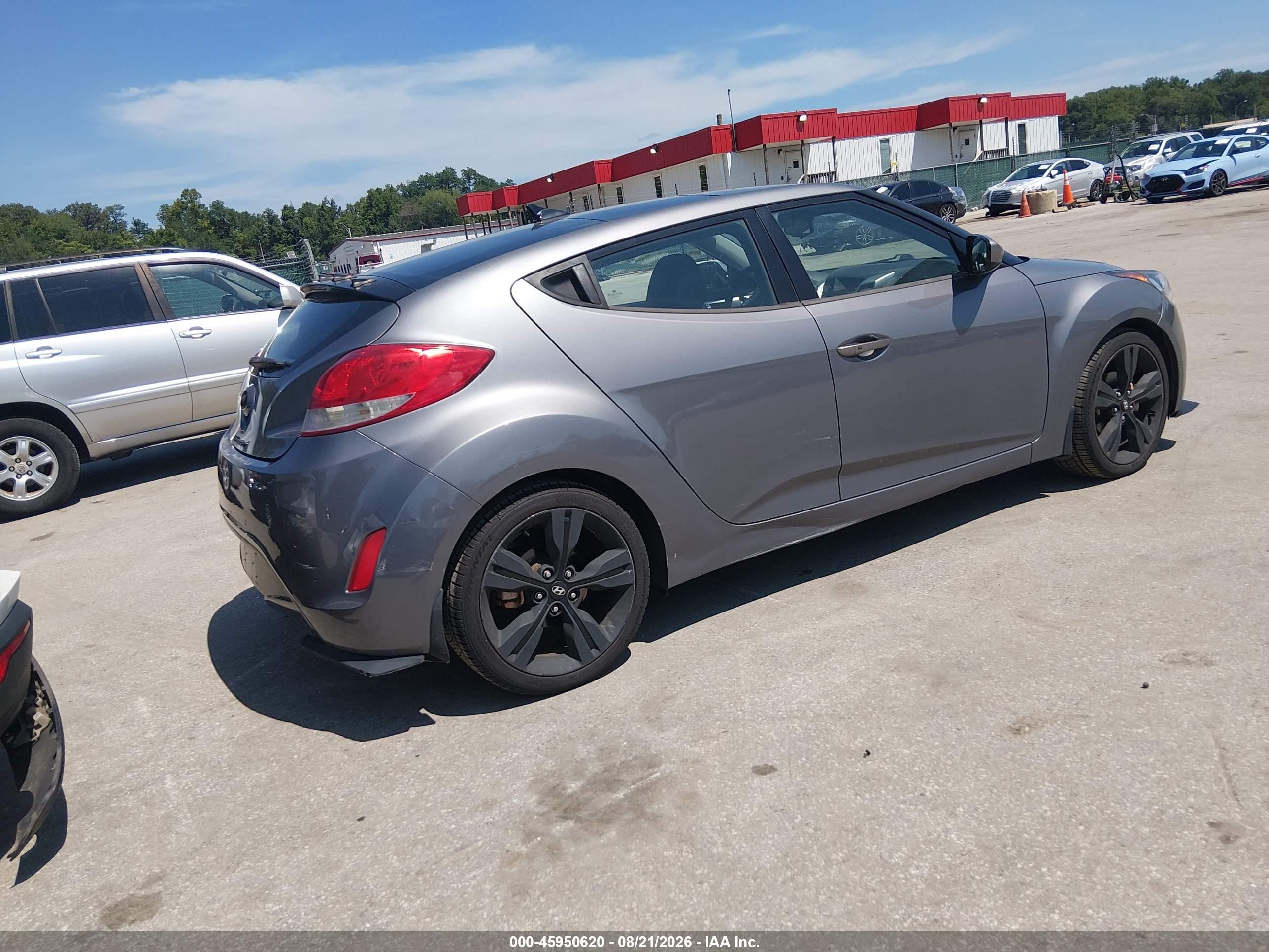 2013 Hyundai Veloster Base W/black Gray vin: KMHTC6AD9DU102030