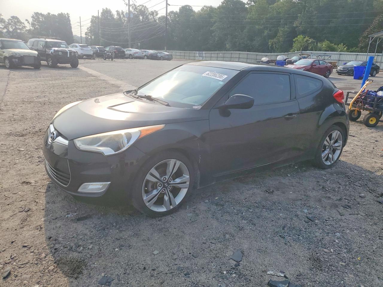 2013 Hyundai Veloster Base Black vin: KMHTC6AD9DU119393