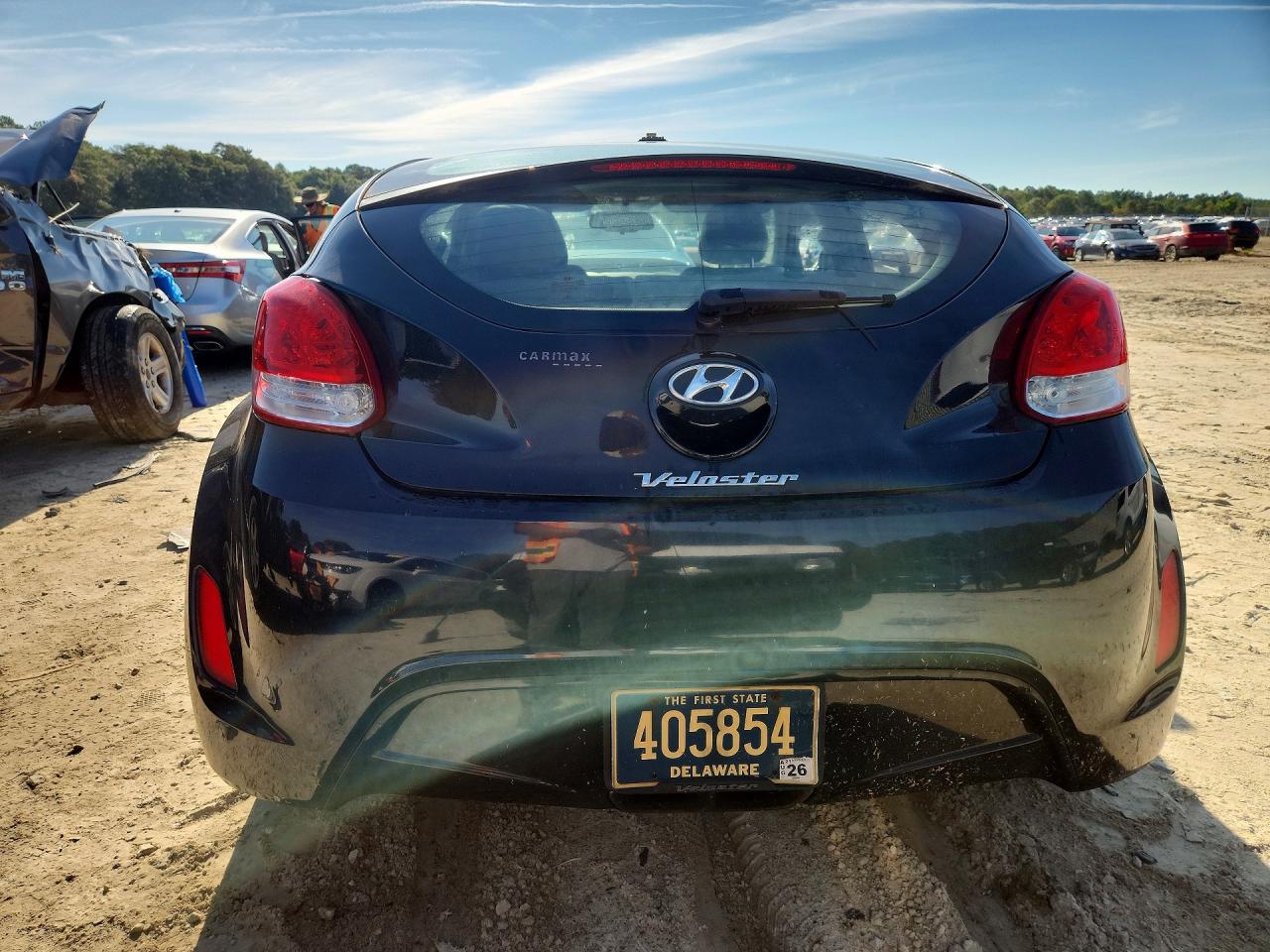 2013 Hyundai Veloster Base Black vin: KMHTC6AD9DU131821