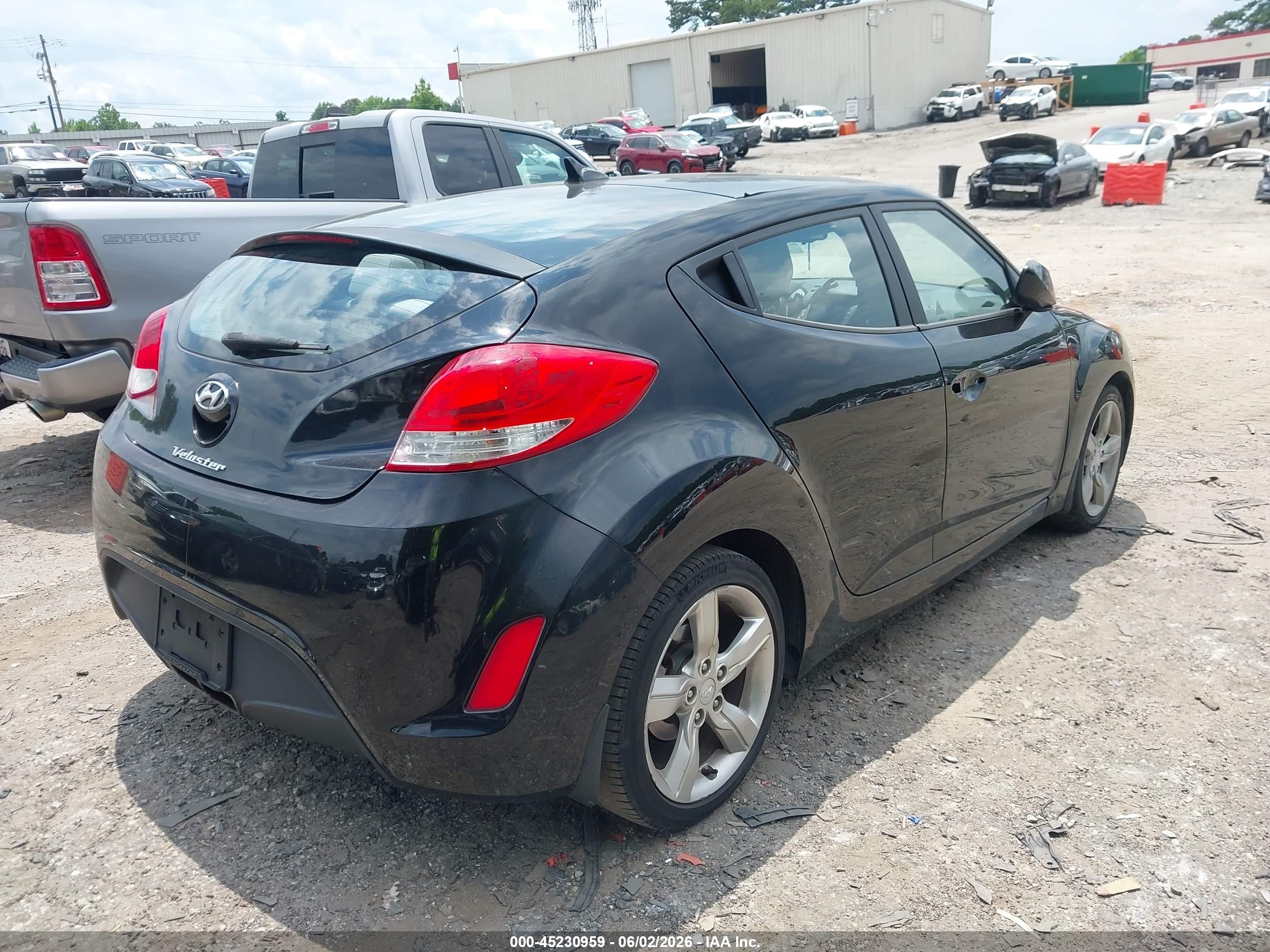 2013 Hyundai Veloster Base W/gray Черный vin: KMHTC6AD9DU134489