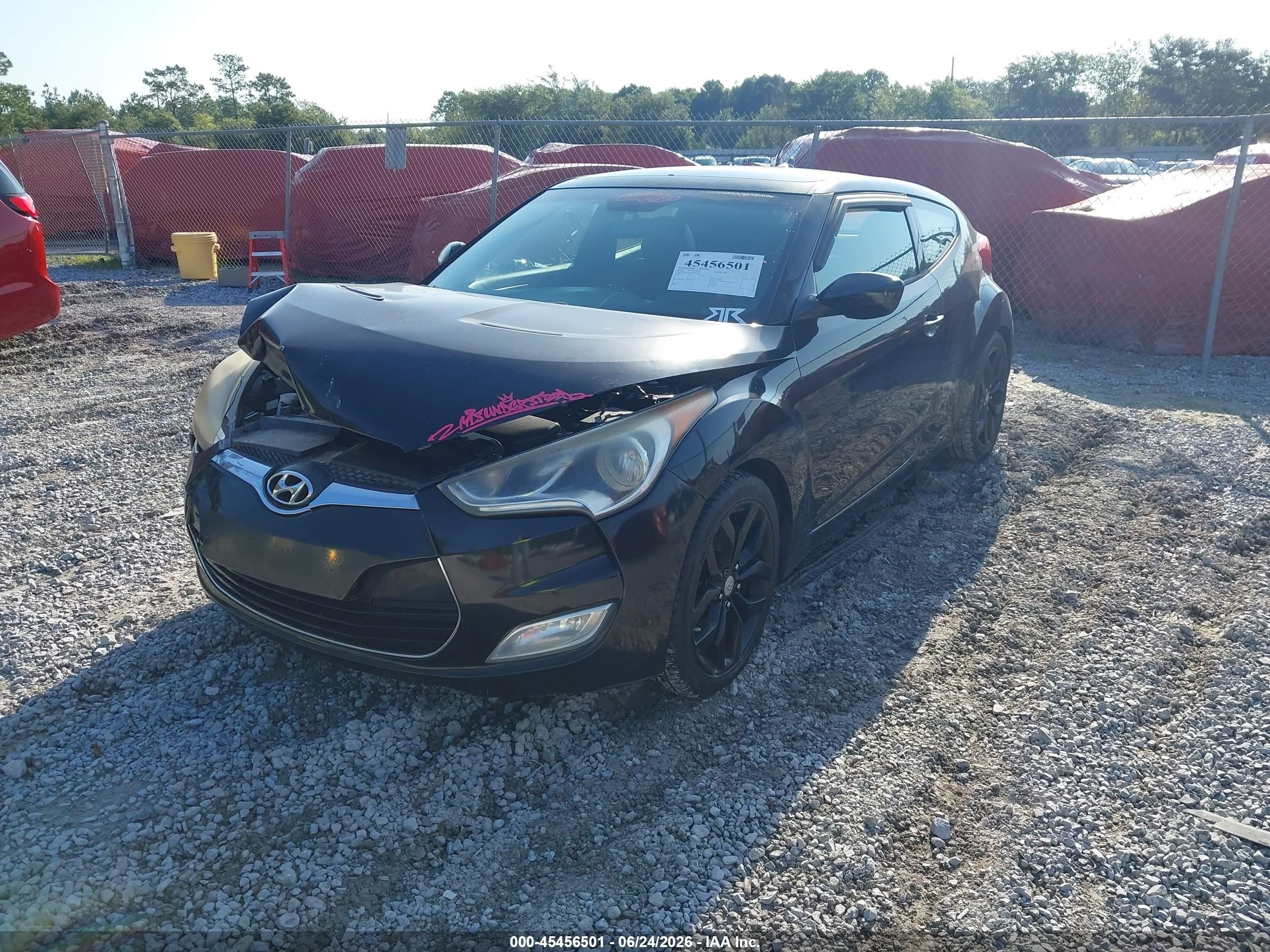 2013 Hyundai Veloster   Black vin: KMHTC6AD9DU139000