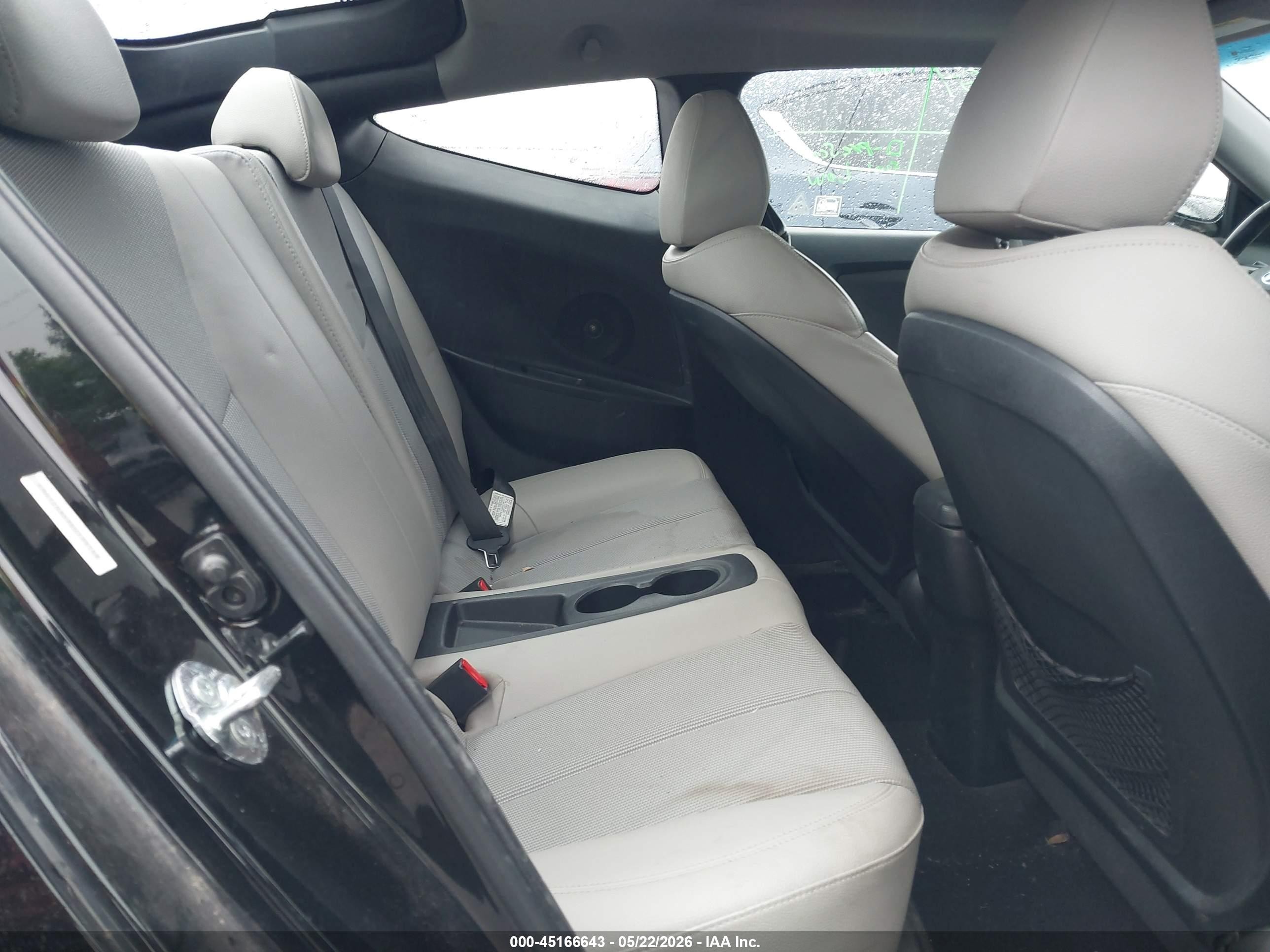 2014 Hyundai Veloster Base W/gray Черный vin: KMHTC6AD9EU199148