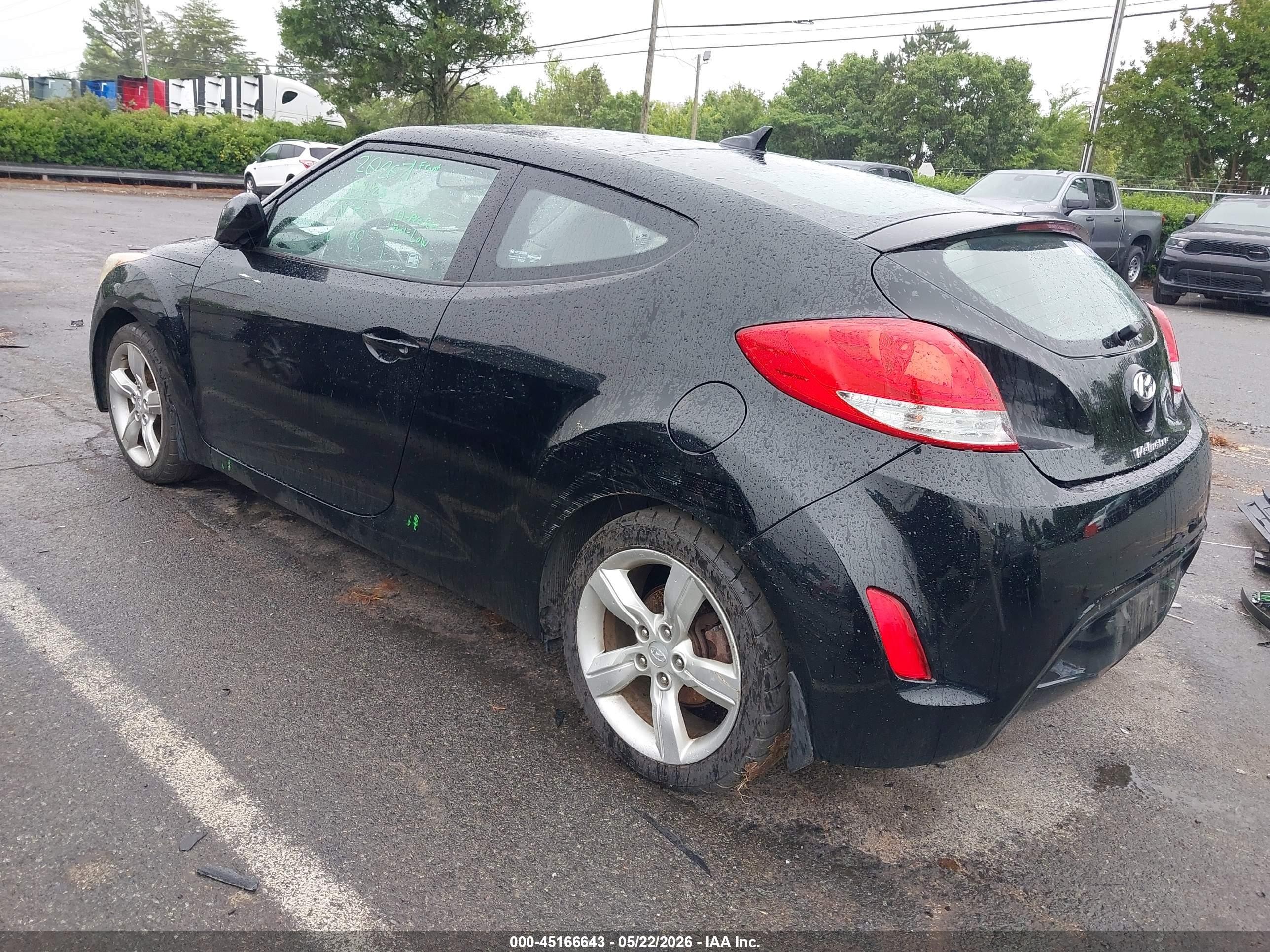 2014 Hyundai Veloster Base W/gray Черный vin: KMHTC6AD9EU199148