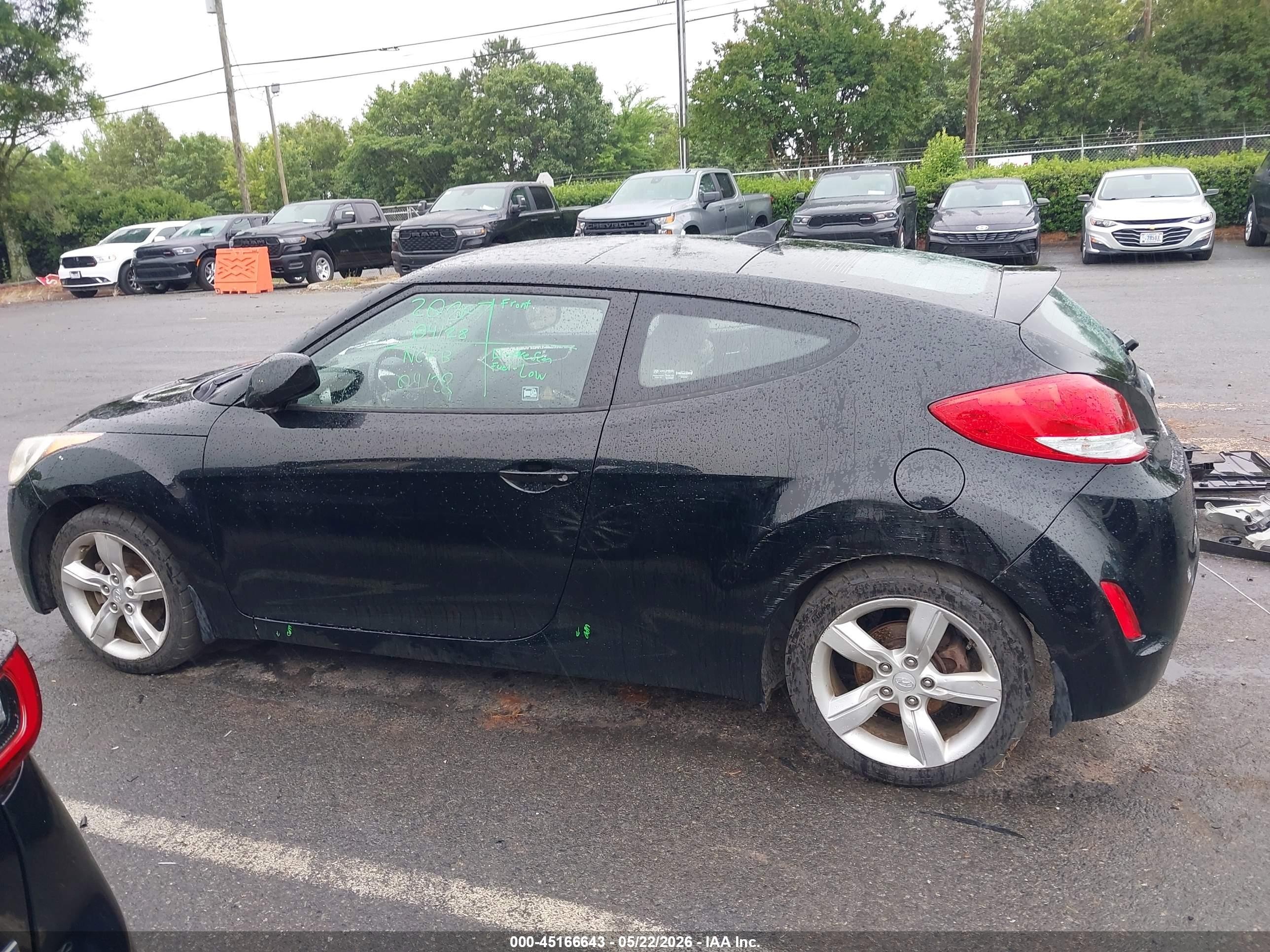 2014 Hyundai Veloster Base W/gray Черный vin: KMHTC6AD9EU199148