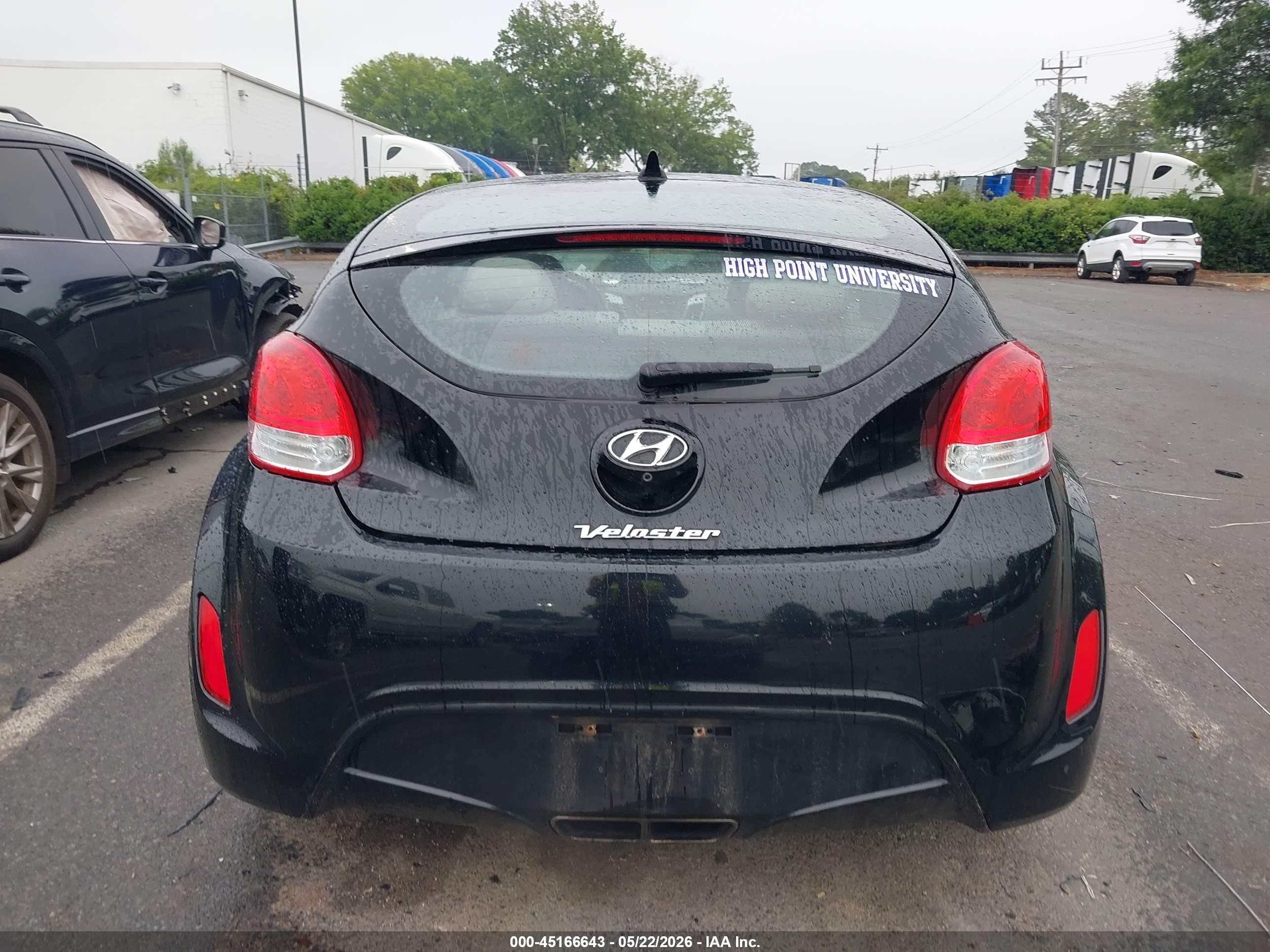2014 Hyundai Veloster Base W/gray Черный vin: KMHTC6AD9EU199148