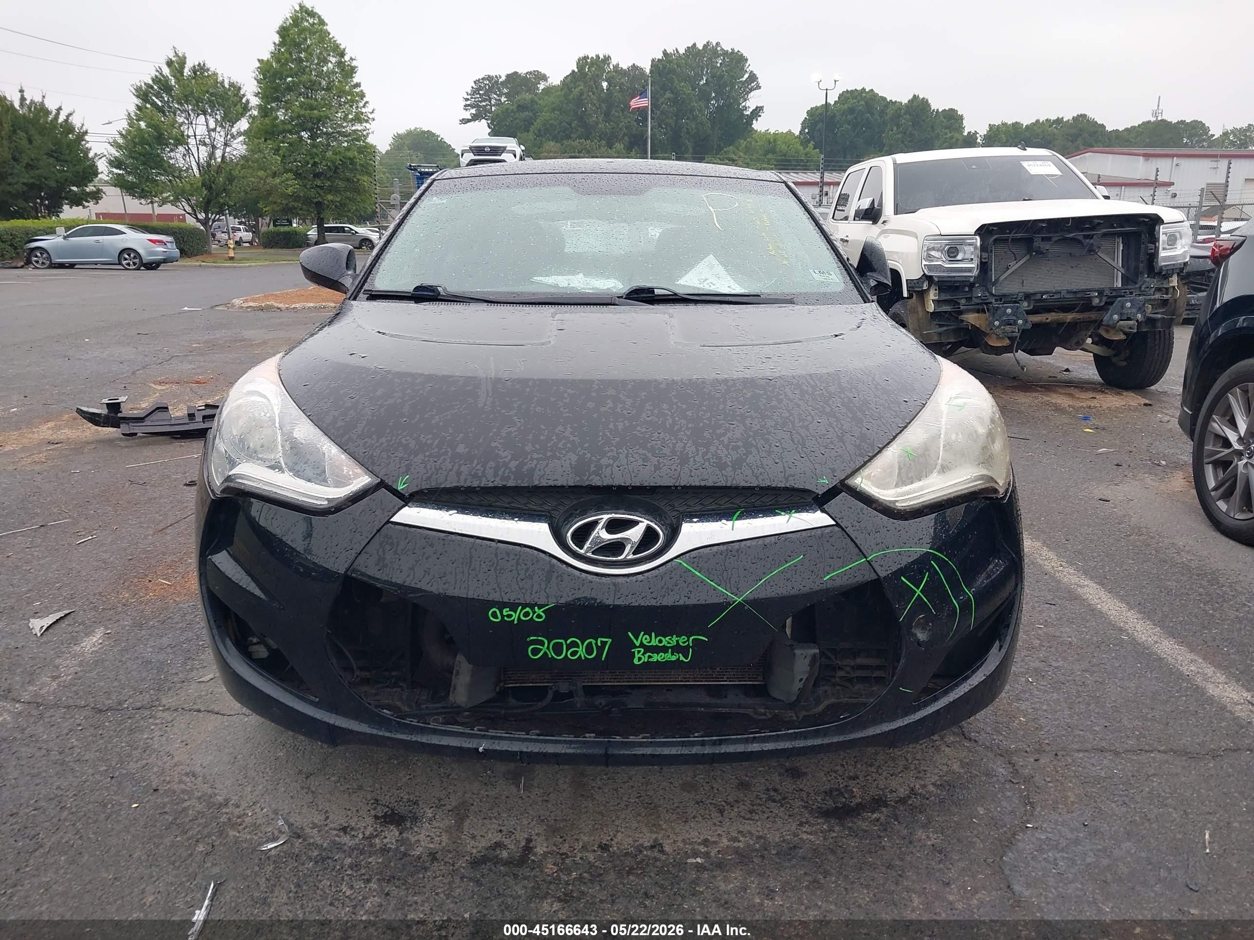 2014 Hyundai Veloster Base W/gray Черный vin: KMHTC6AD9EU199148