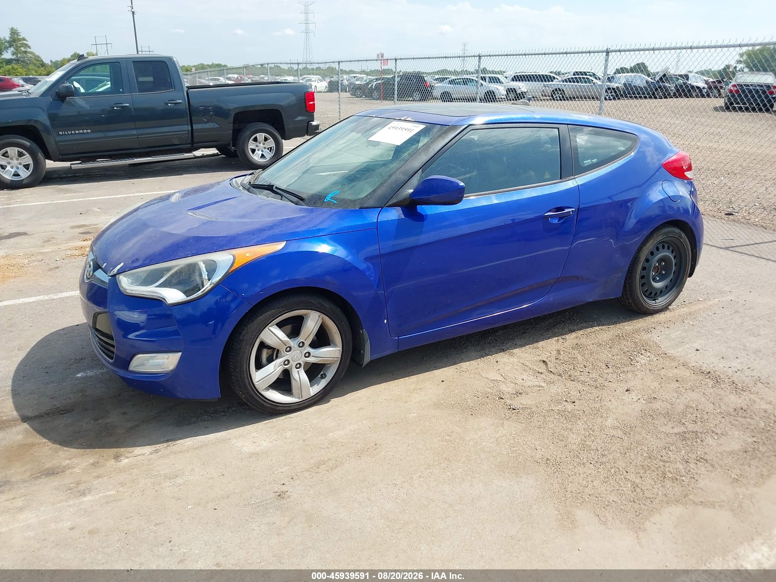2014 Hyundai Veloster Base W/black Синий vin: KMHTC6AD9EU218250