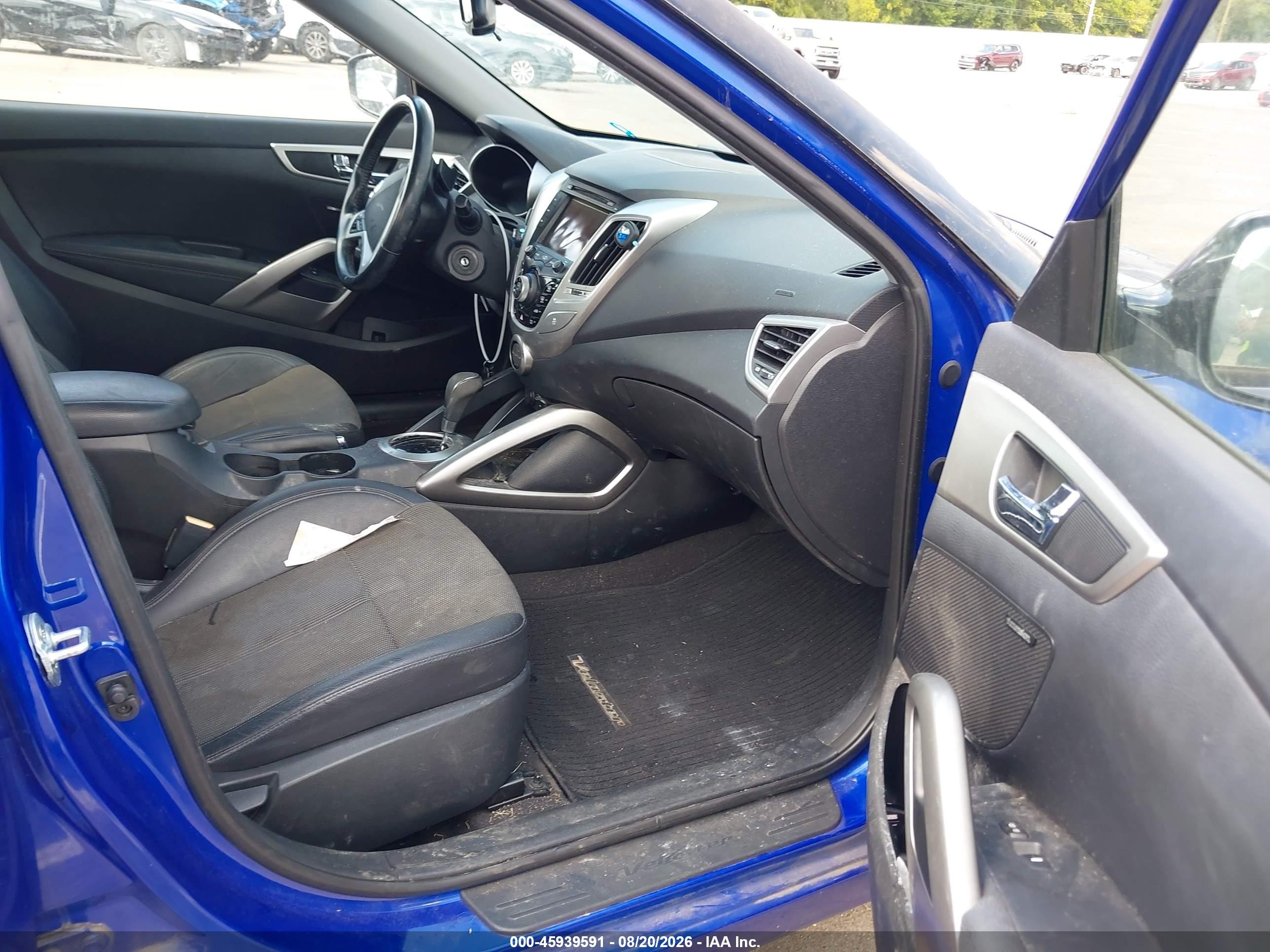 2014 Hyundai Veloster Base W/black Синий vin: KMHTC6AD9EU218250