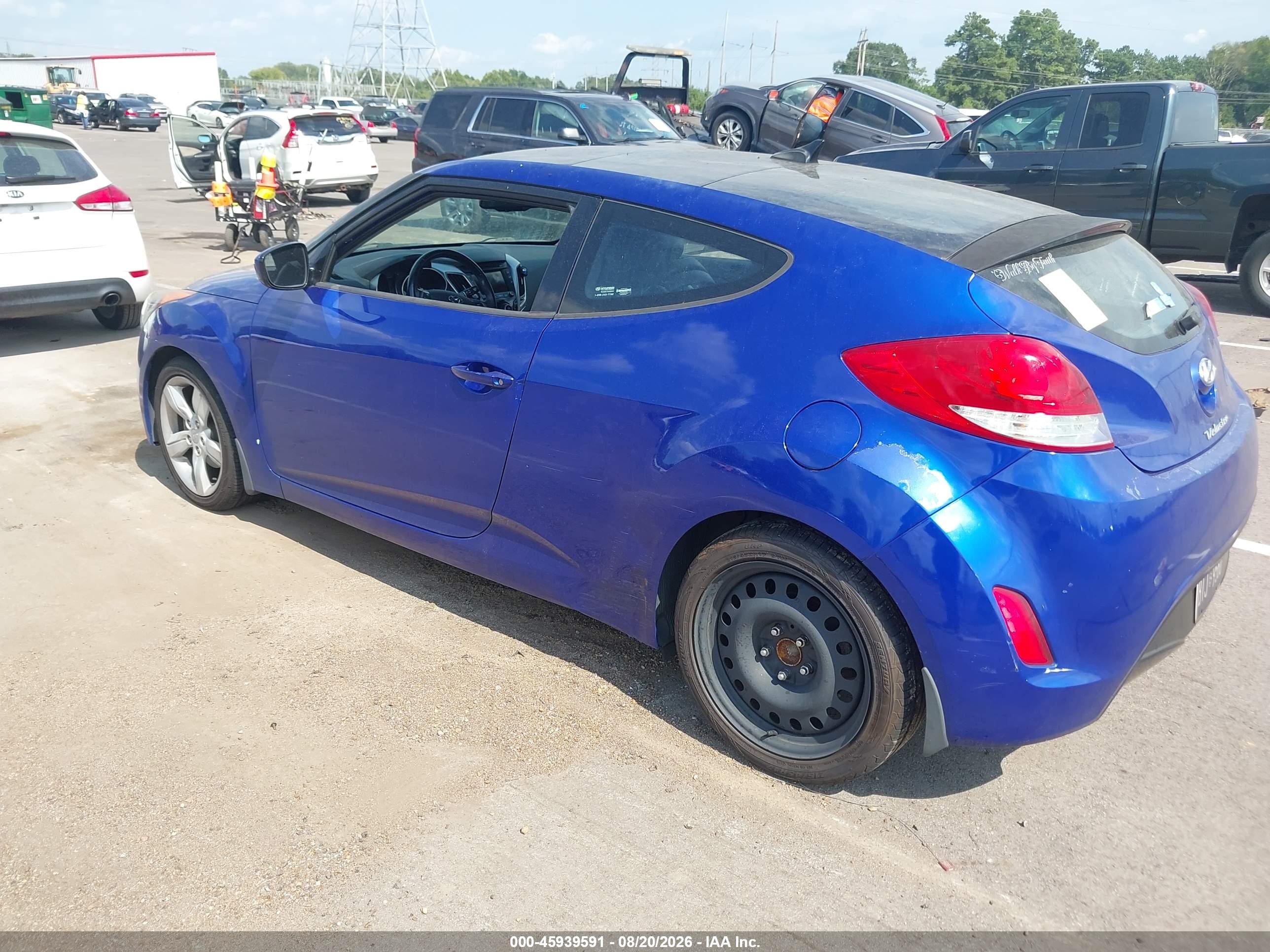 2014 Hyundai Veloster Base W/black Синий vin: KMHTC6AD9EU218250
