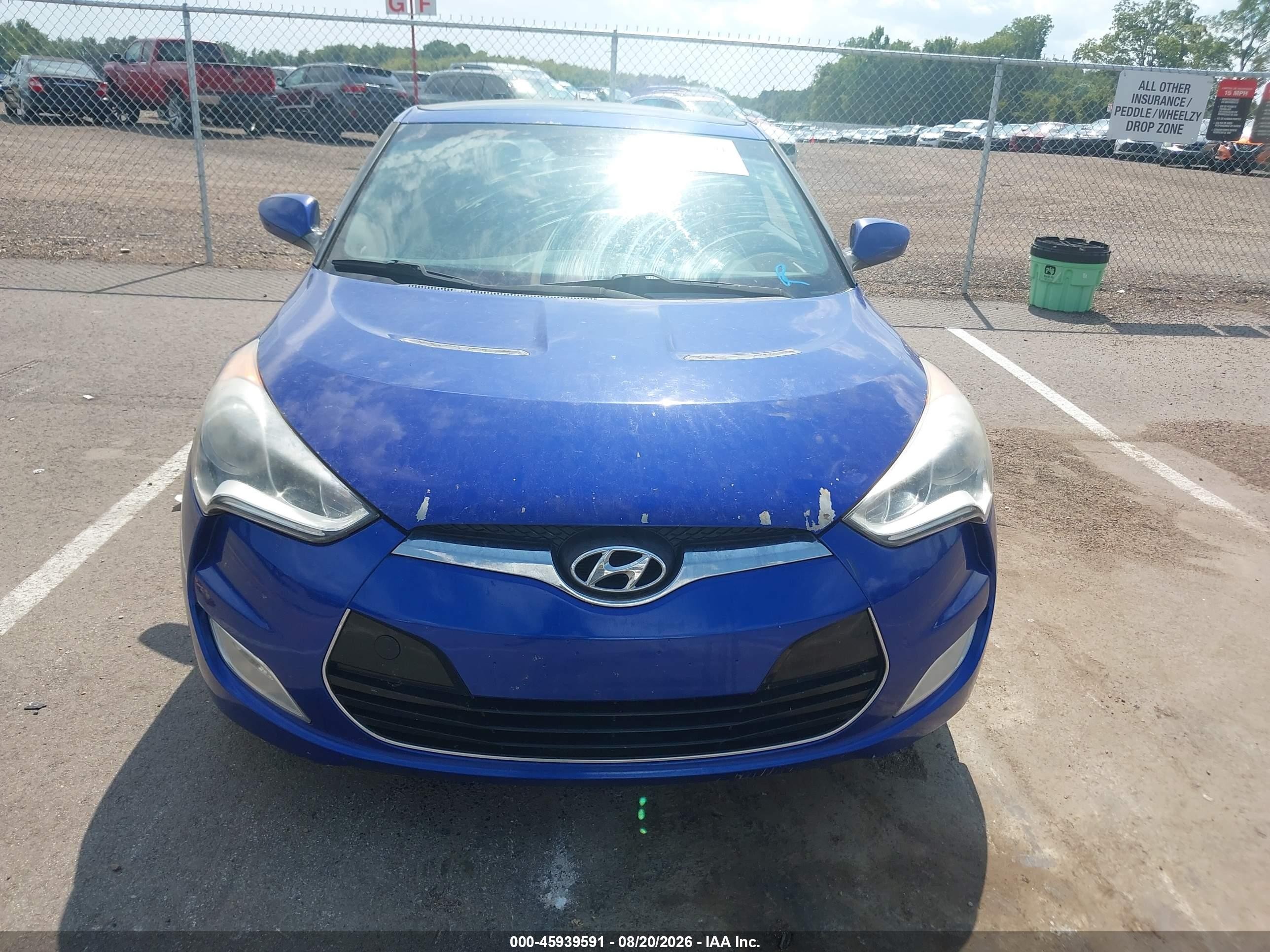 2014 Hyundai Veloster Base W/black Синий vin: KMHTC6AD9EU218250