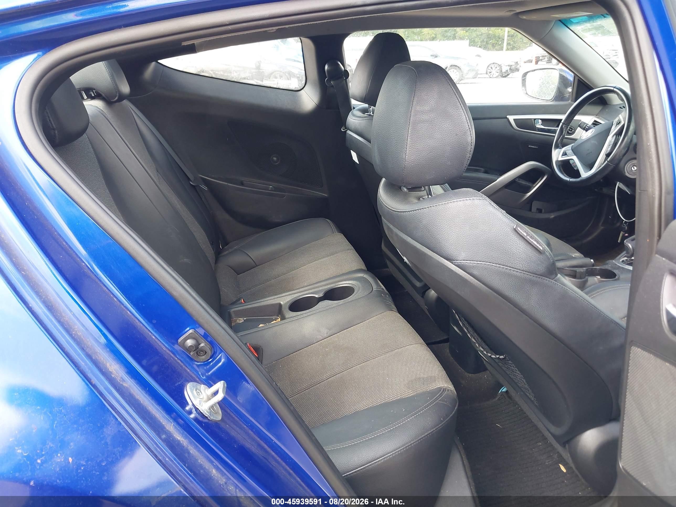 2014 Hyundai Veloster Base W/black Синий vin: KMHTC6AD9EU218250