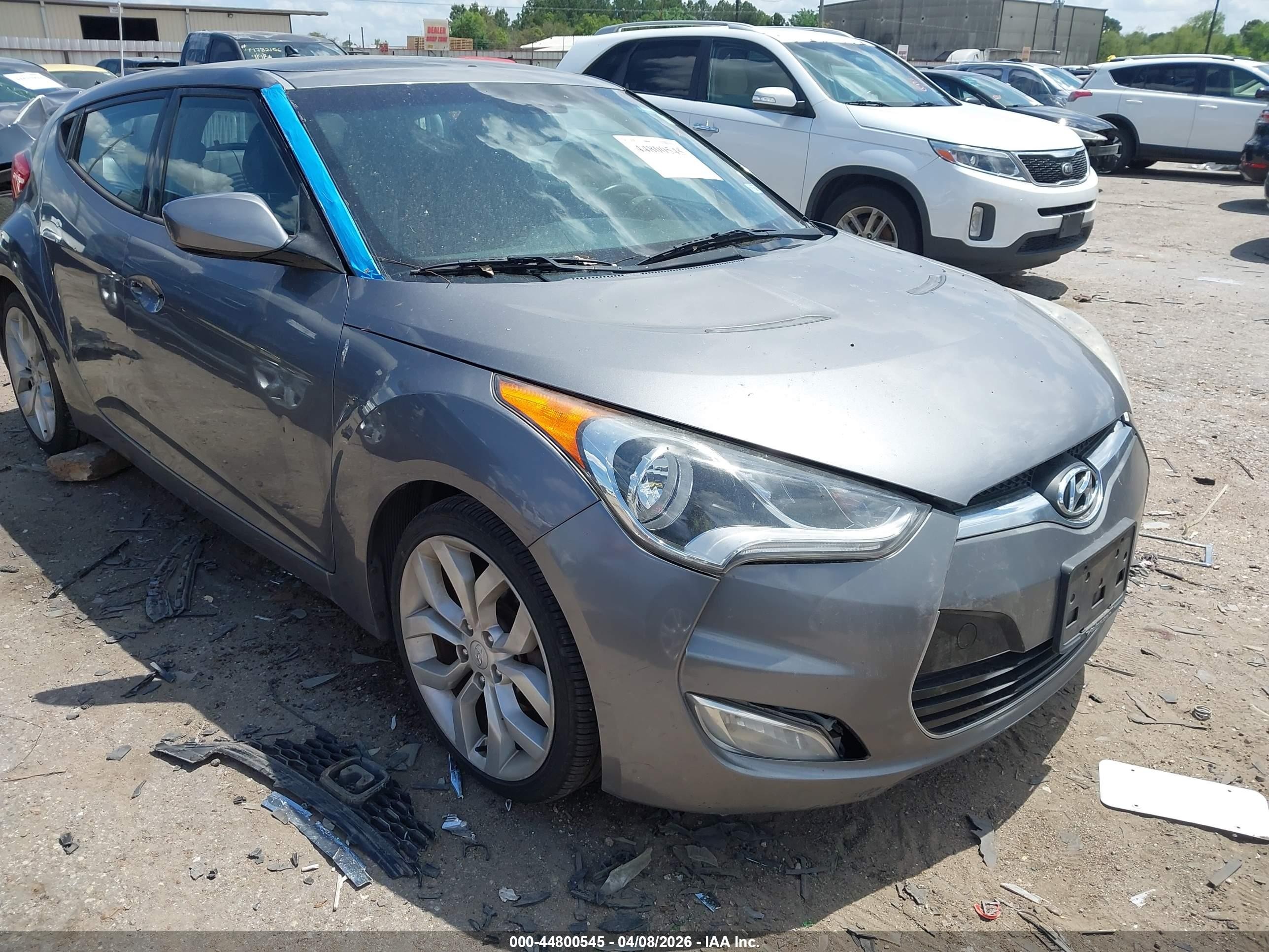 2015 Hyundai Veloster   Gray vin: KMHTC6AD9FU240301