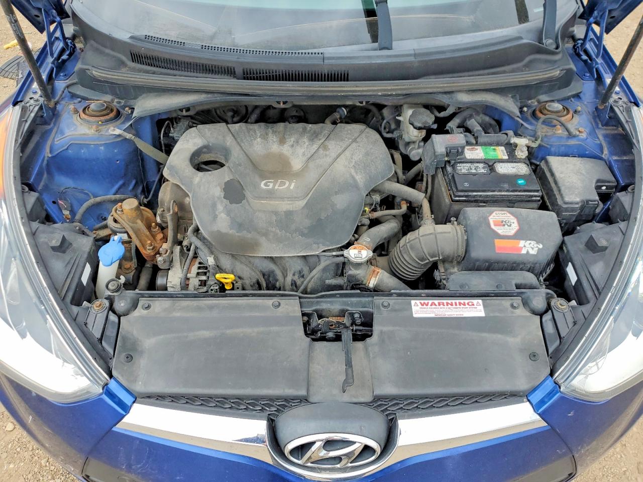 2015 Hyundai Veloster Base Blue vin: KMHTC6AD9FU241531
