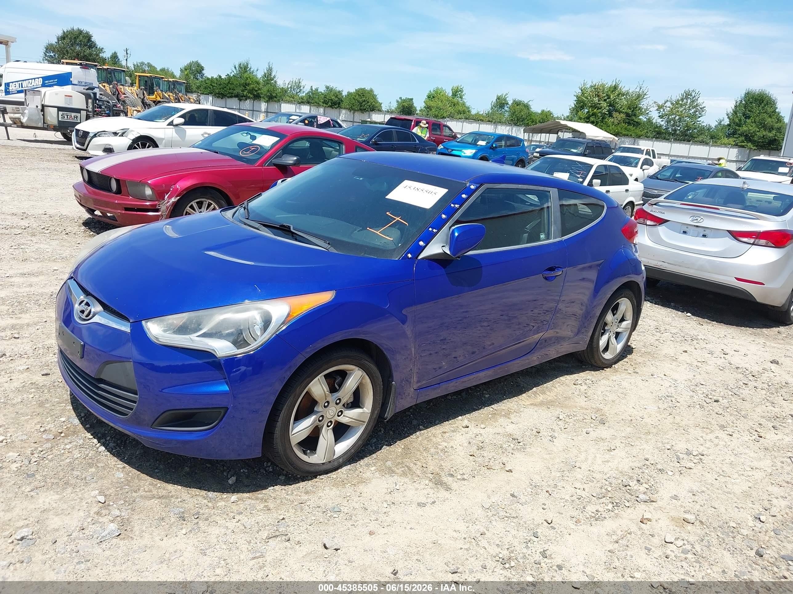 2012 Hyundai Veloster Base W/black Blue vin: KMHTC6ADXCU020709