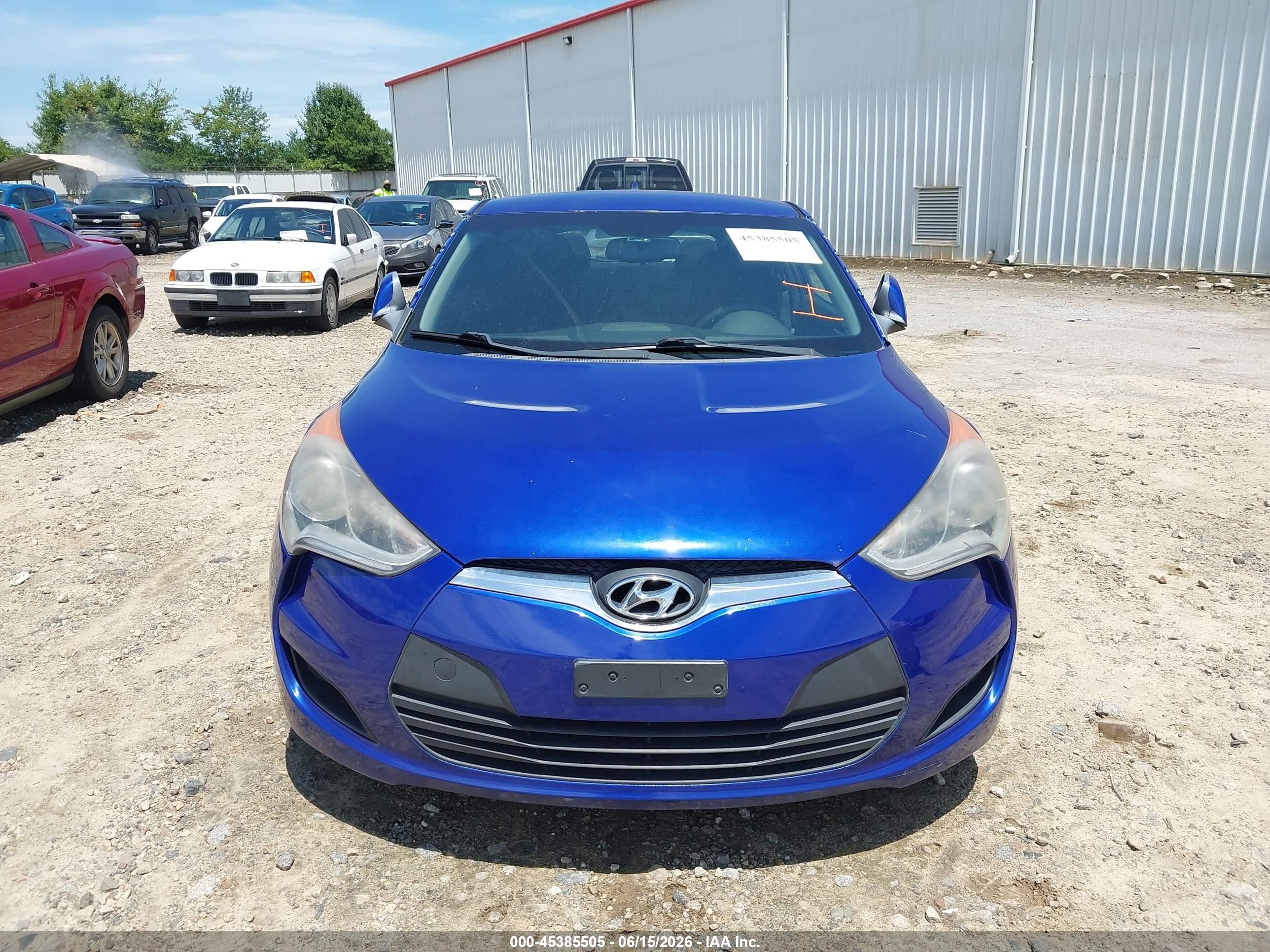 2012 Hyundai Veloster Base W/black Blue vin: KMHTC6ADXCU020709