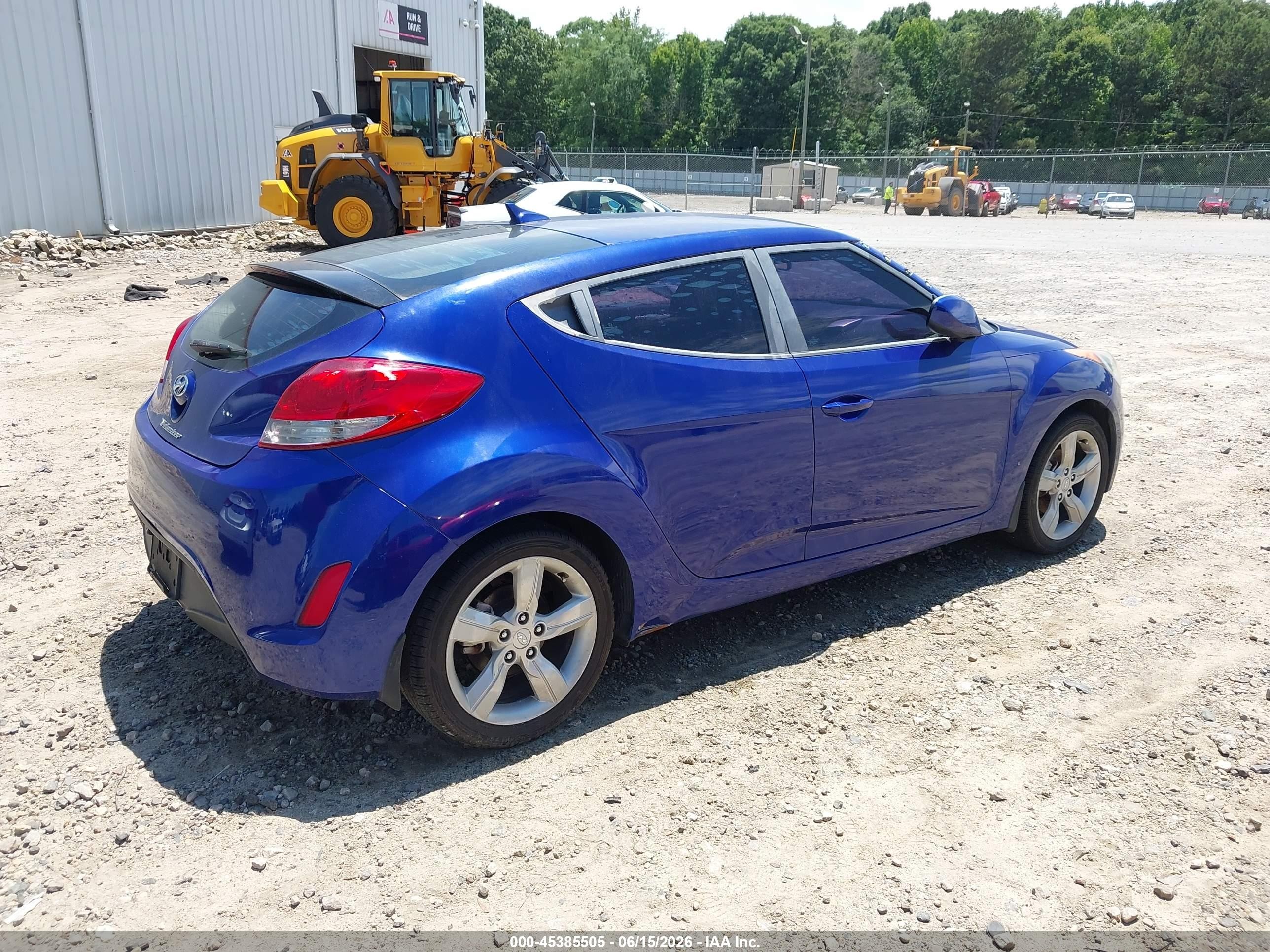 2012 Hyundai Veloster Base W/black Blue vin: KMHTC6ADXCU020709