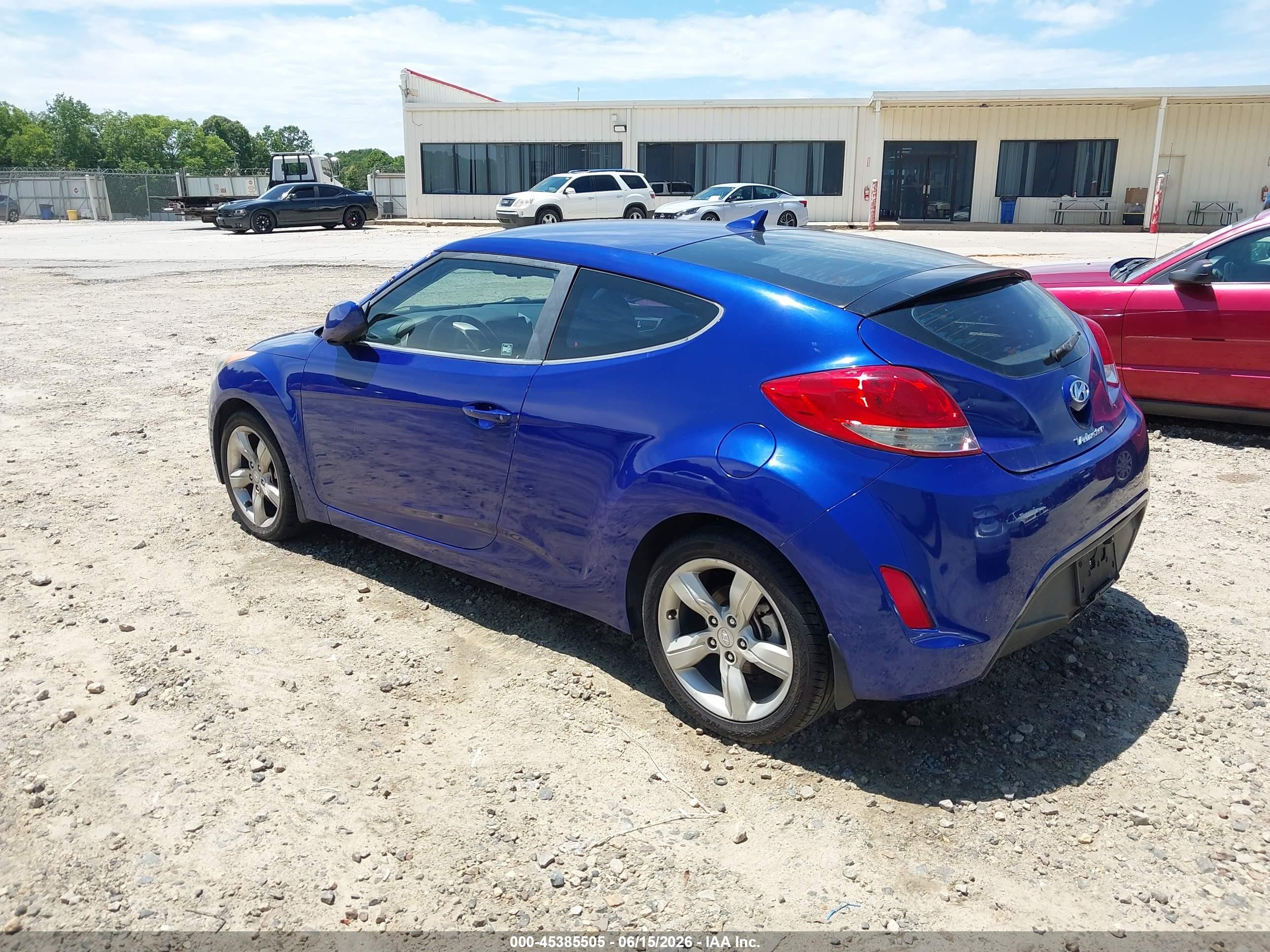 2012 Hyundai Veloster Base W/black Blue vin: KMHTC6ADXCU020709