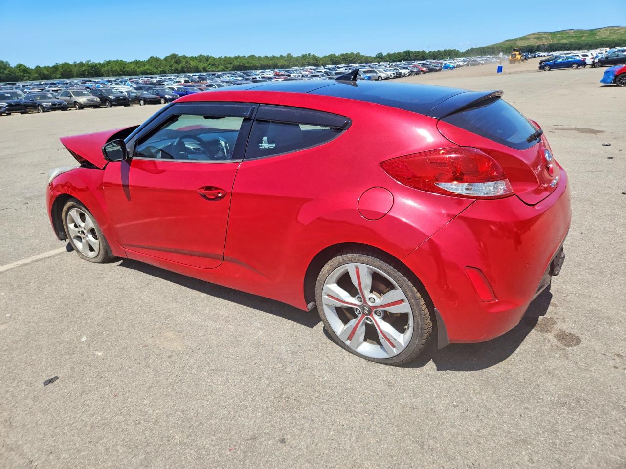 2012 Hyundai Veloster Base Red vin: KMHTC6ADXCU050812